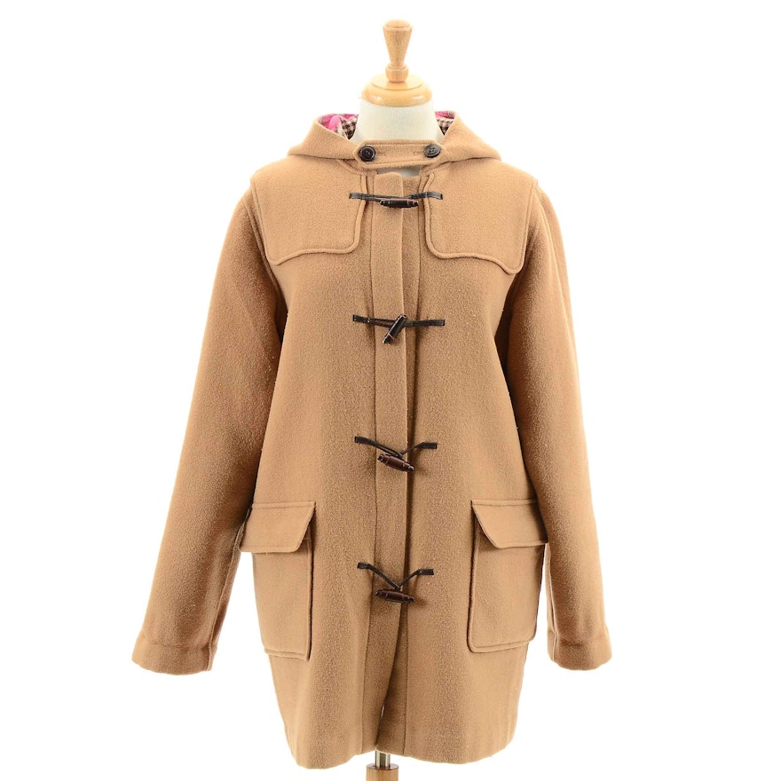 Lilly Pulitzer Tan Wool Blend Duffle Coat