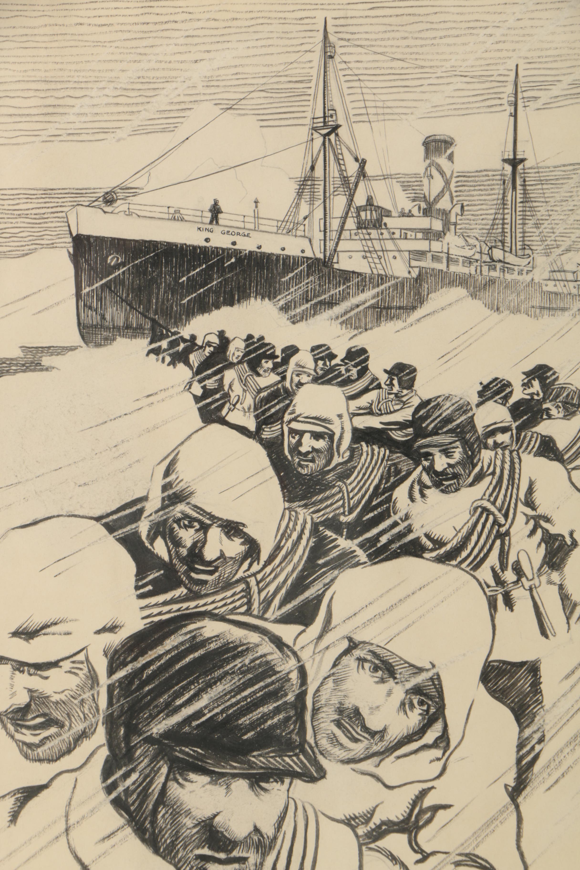 Quinn Charcoal and Ink Drawing