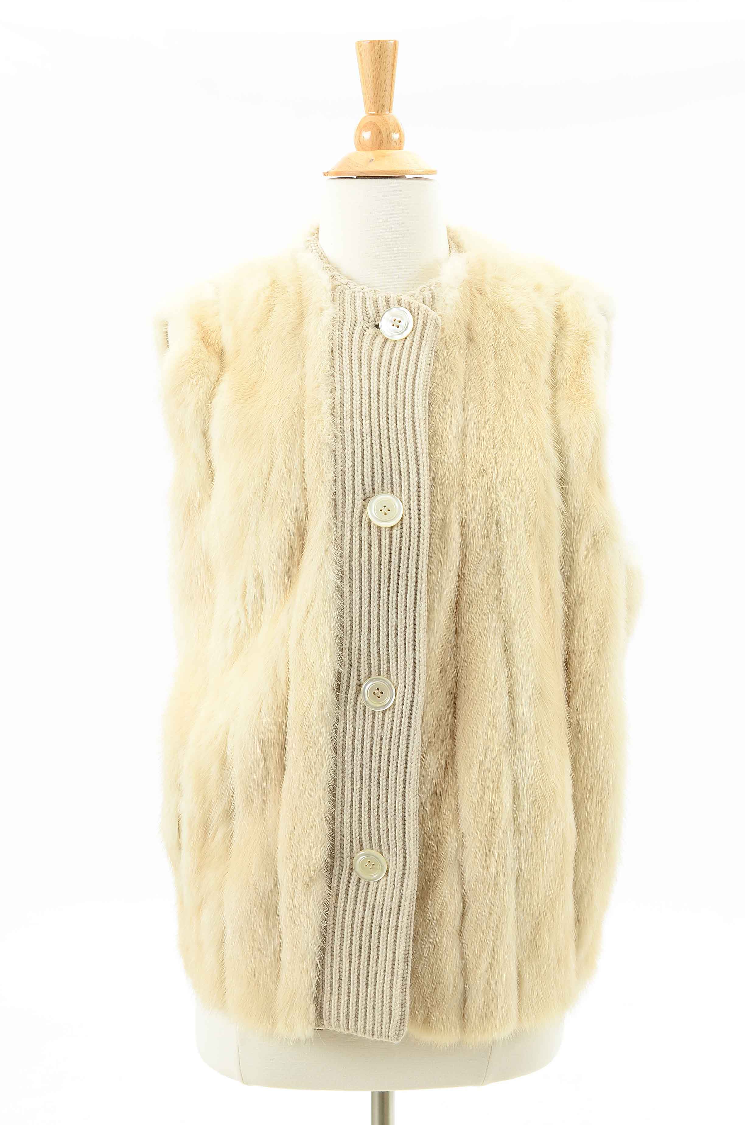 Vintage Brown and Blonde Mink Fur Vests