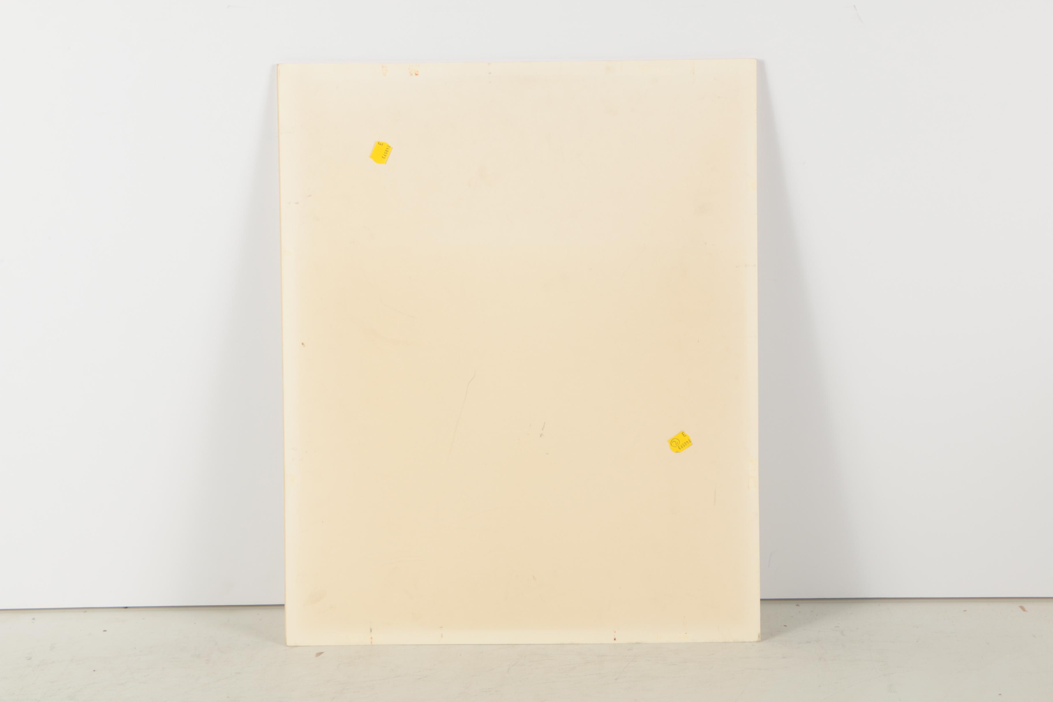 Late 20th Century Japanese Woodblock Print of Moonlit Waterfront Village