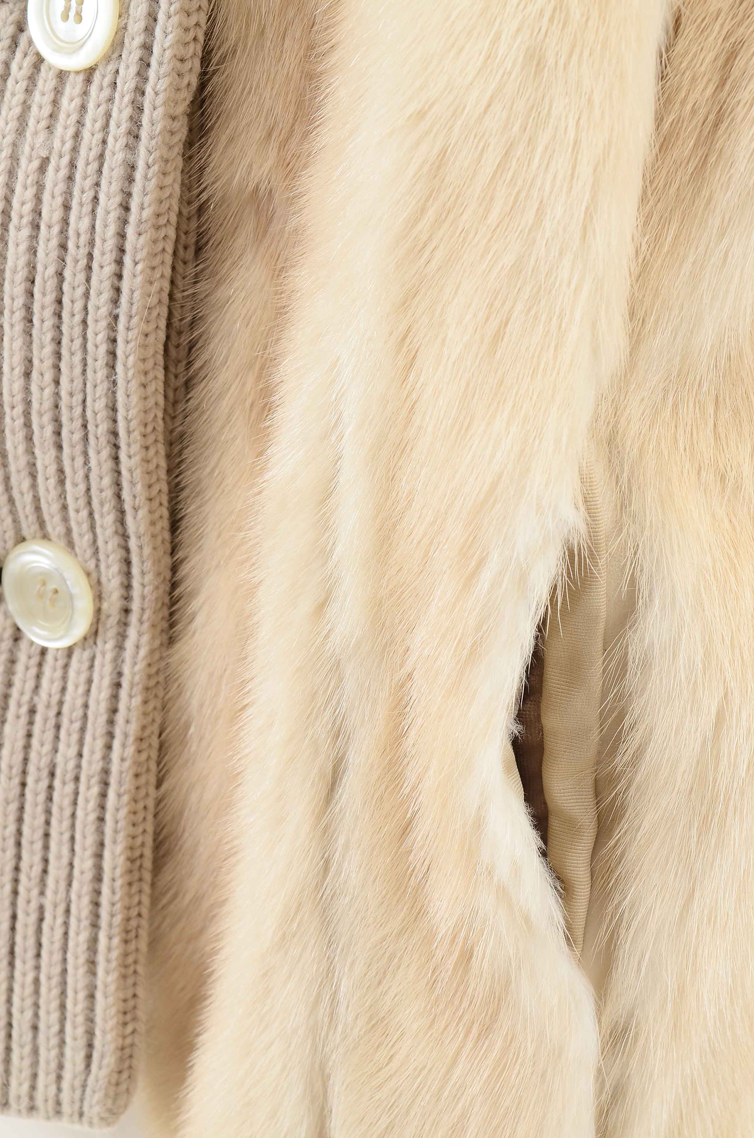 Vintage Brown and Blonde Mink Fur Vests