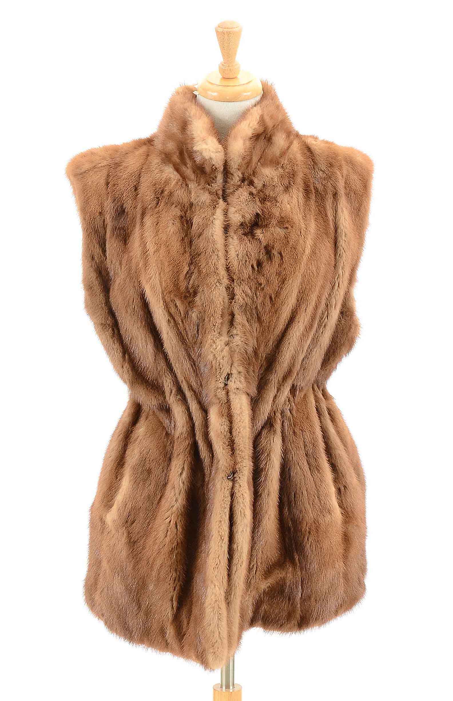 Vintage Brown and Blonde Mink Fur Vests