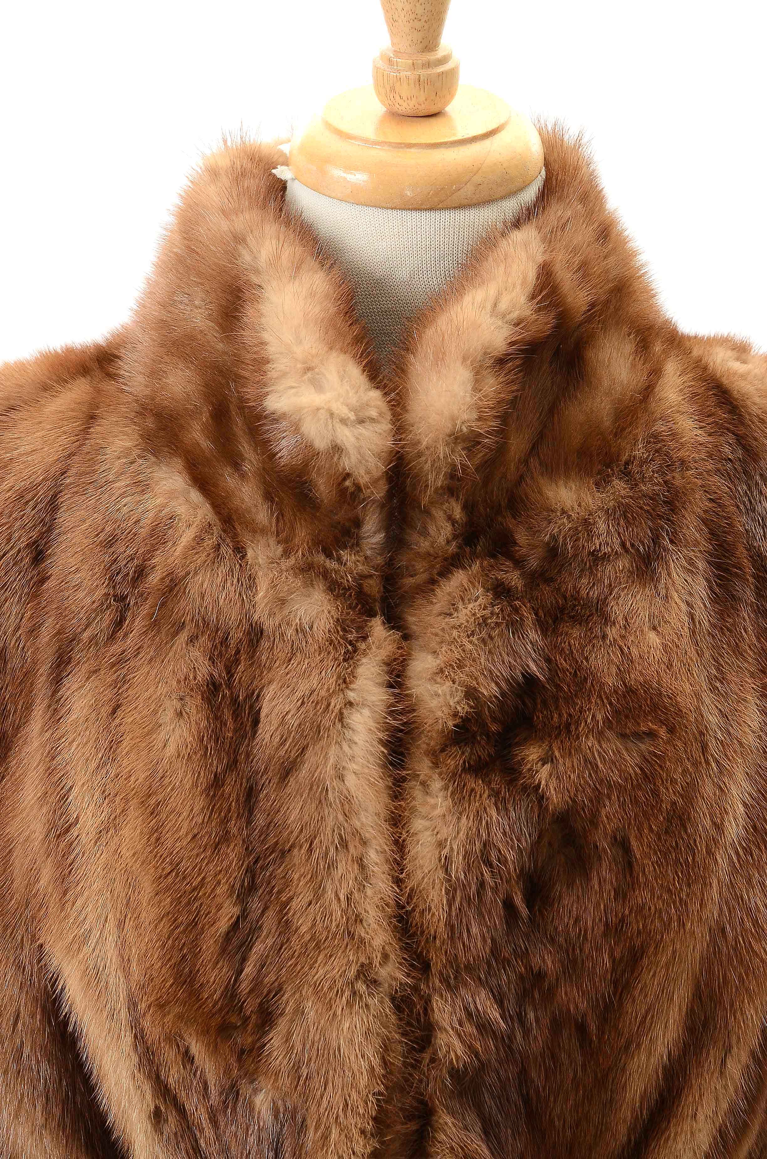 Vintage Brown and Blonde Mink Fur Vests