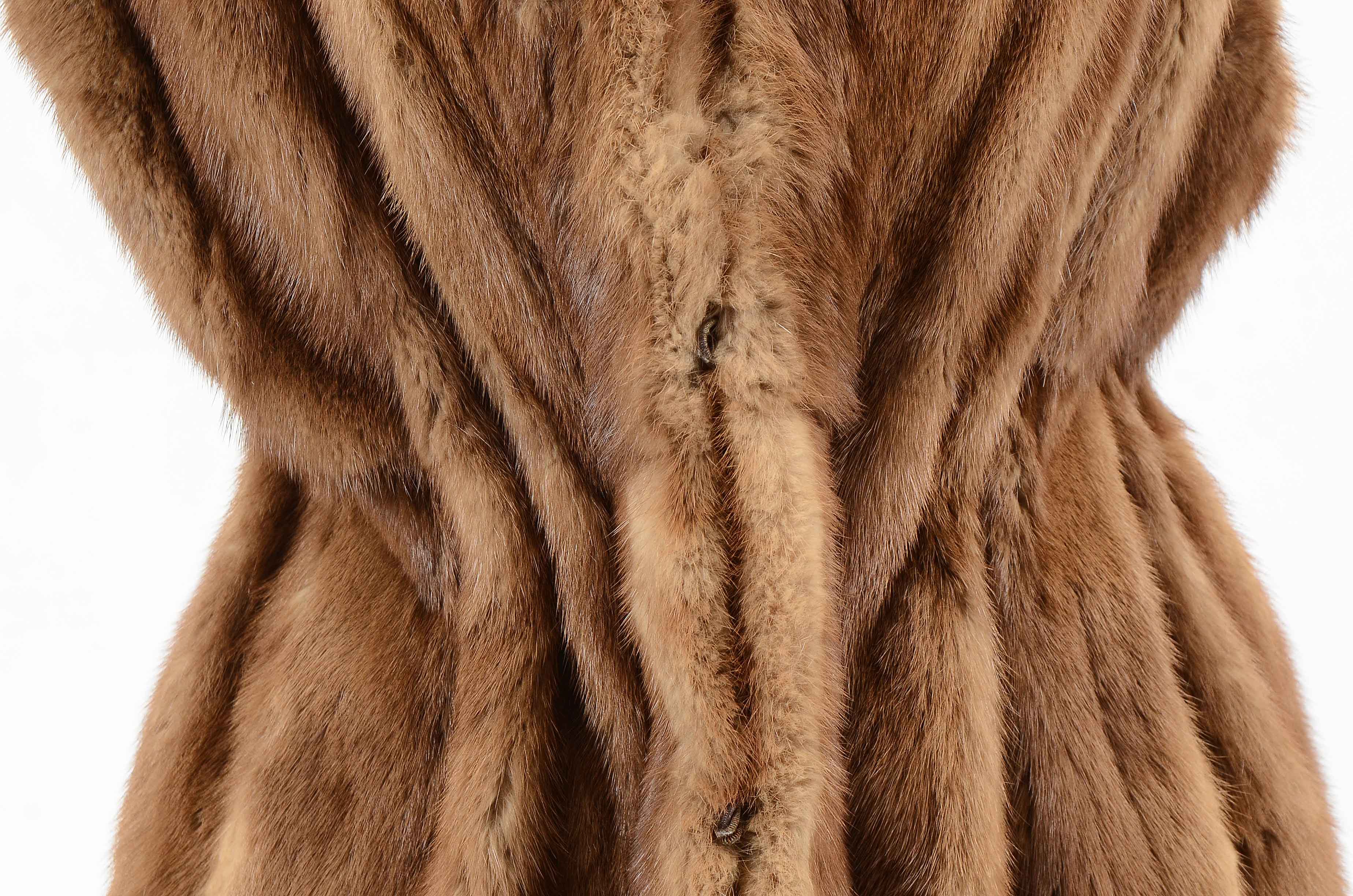 Vintage Brown and Blonde Mink Fur Vests