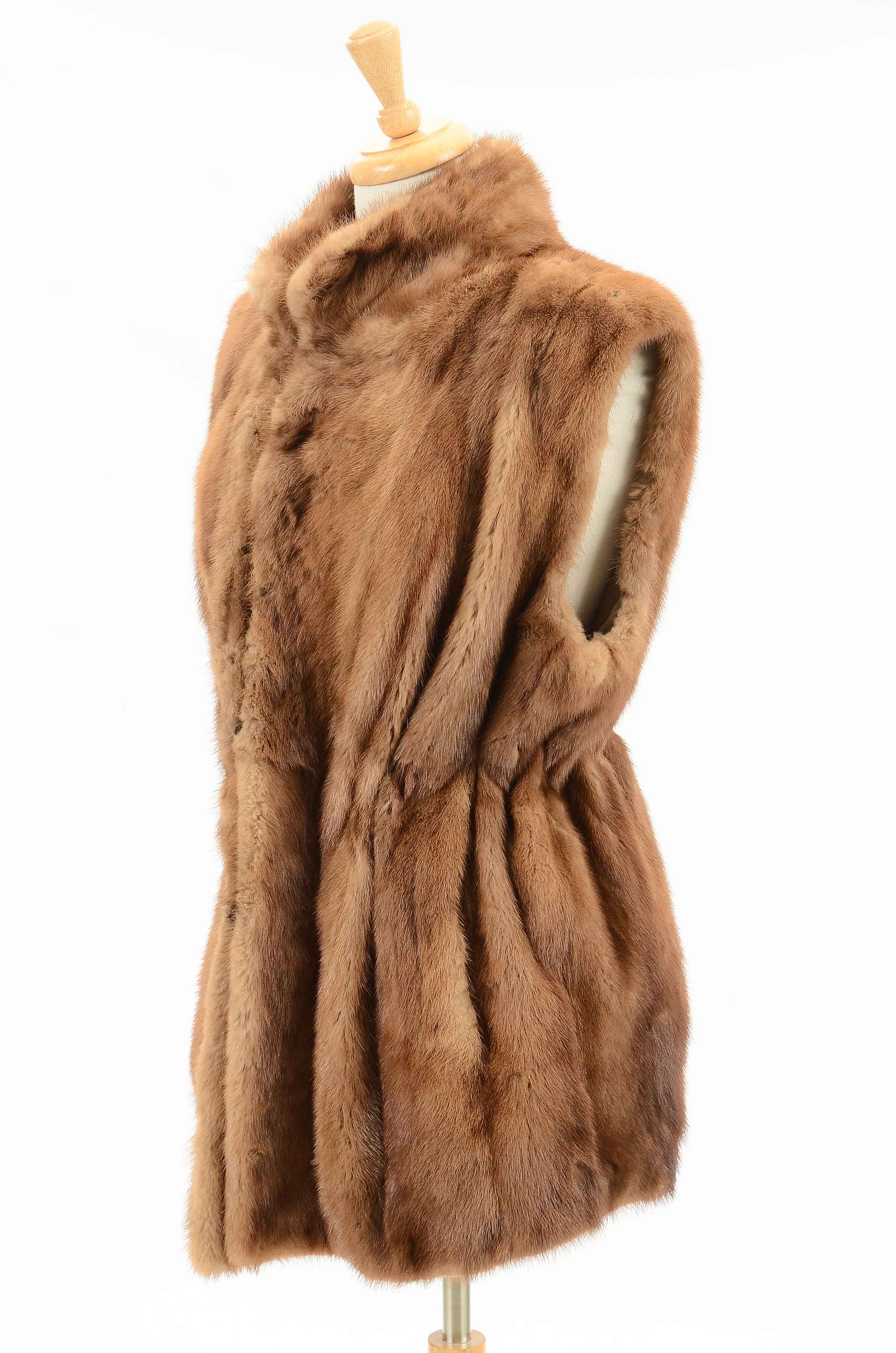 Vintage Brown and Blonde Mink Fur Vests
