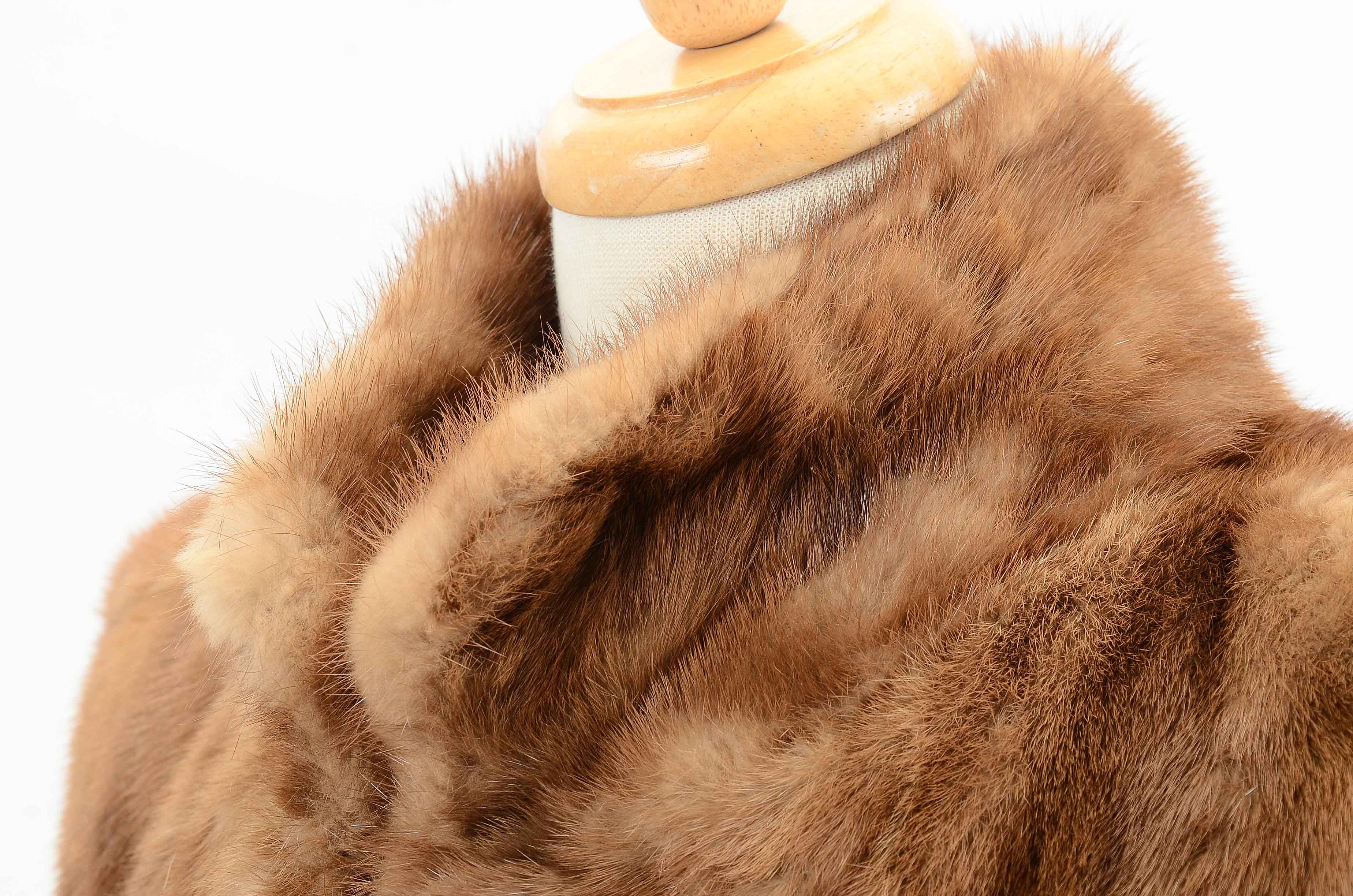 Vintage Brown and Blonde Mink Fur Vests