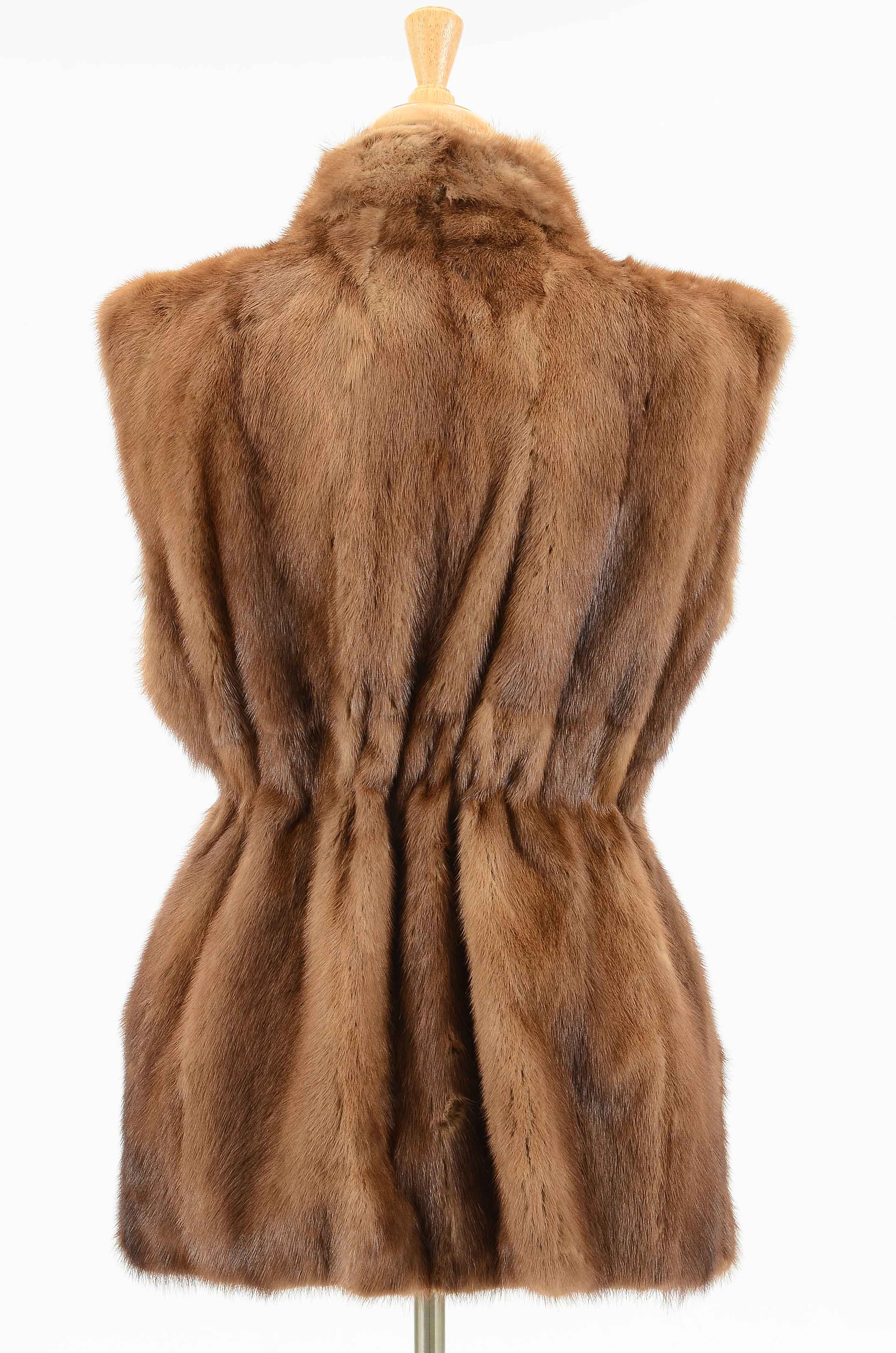Vintage Brown and Blonde Mink Fur Vests