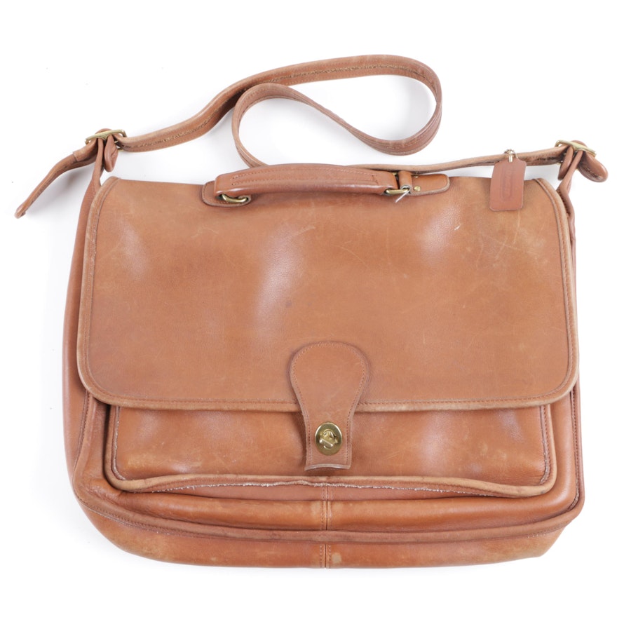 Vintage Coach Metropolitan Brown Leather Briefcase