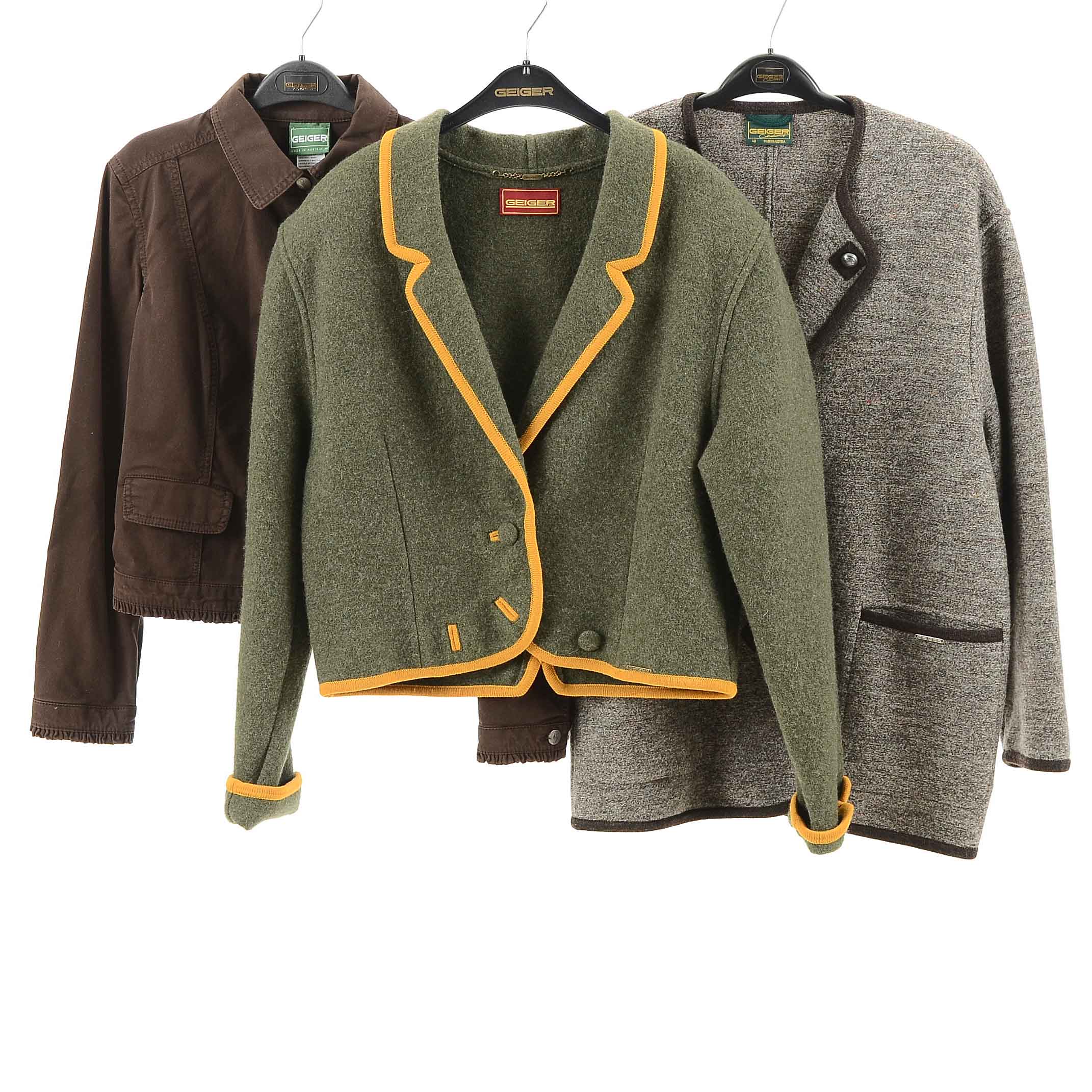 Women's Geiger Brown and Olive Green Jackets
