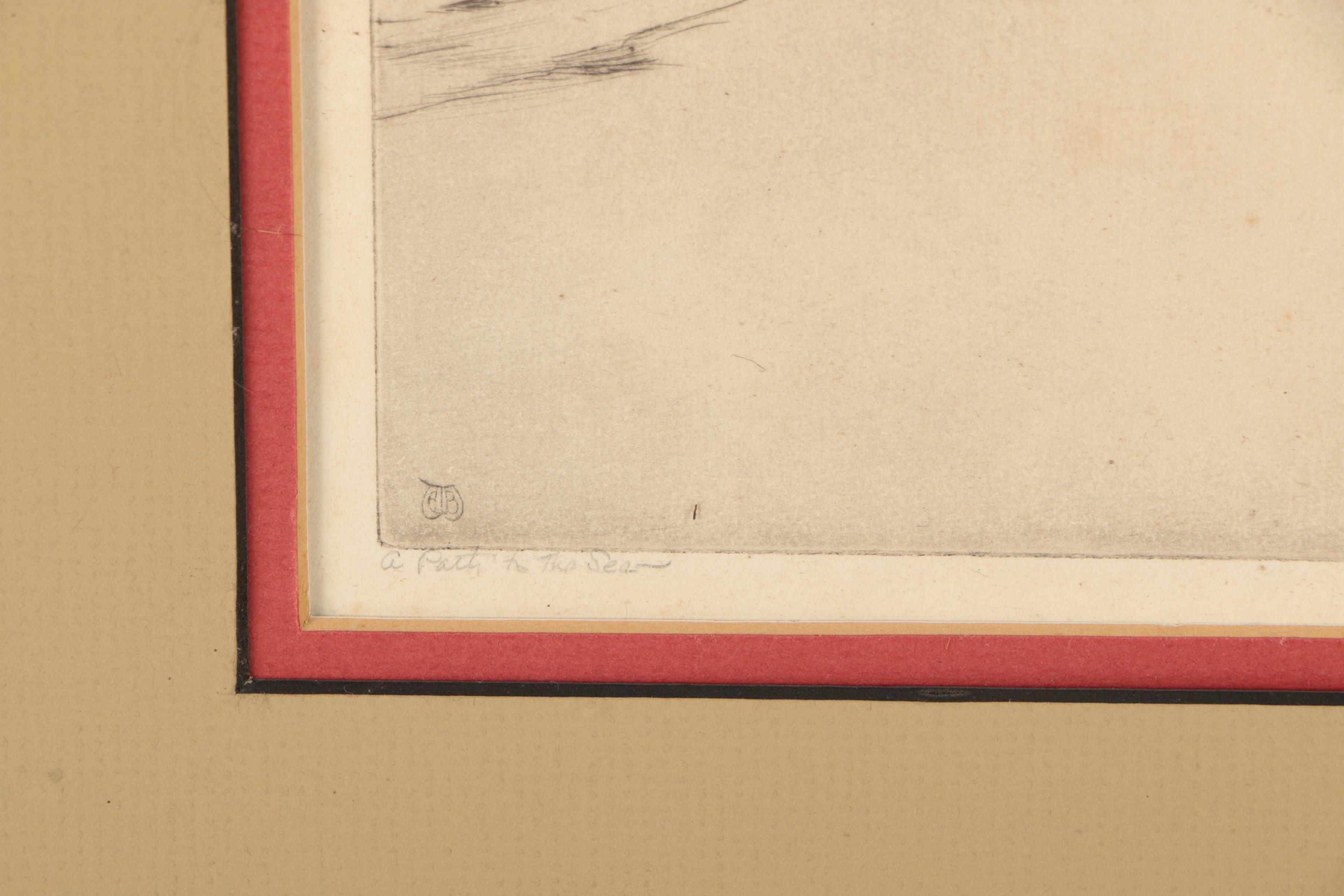 E.B. Warren Etching "A Path to the Sea"