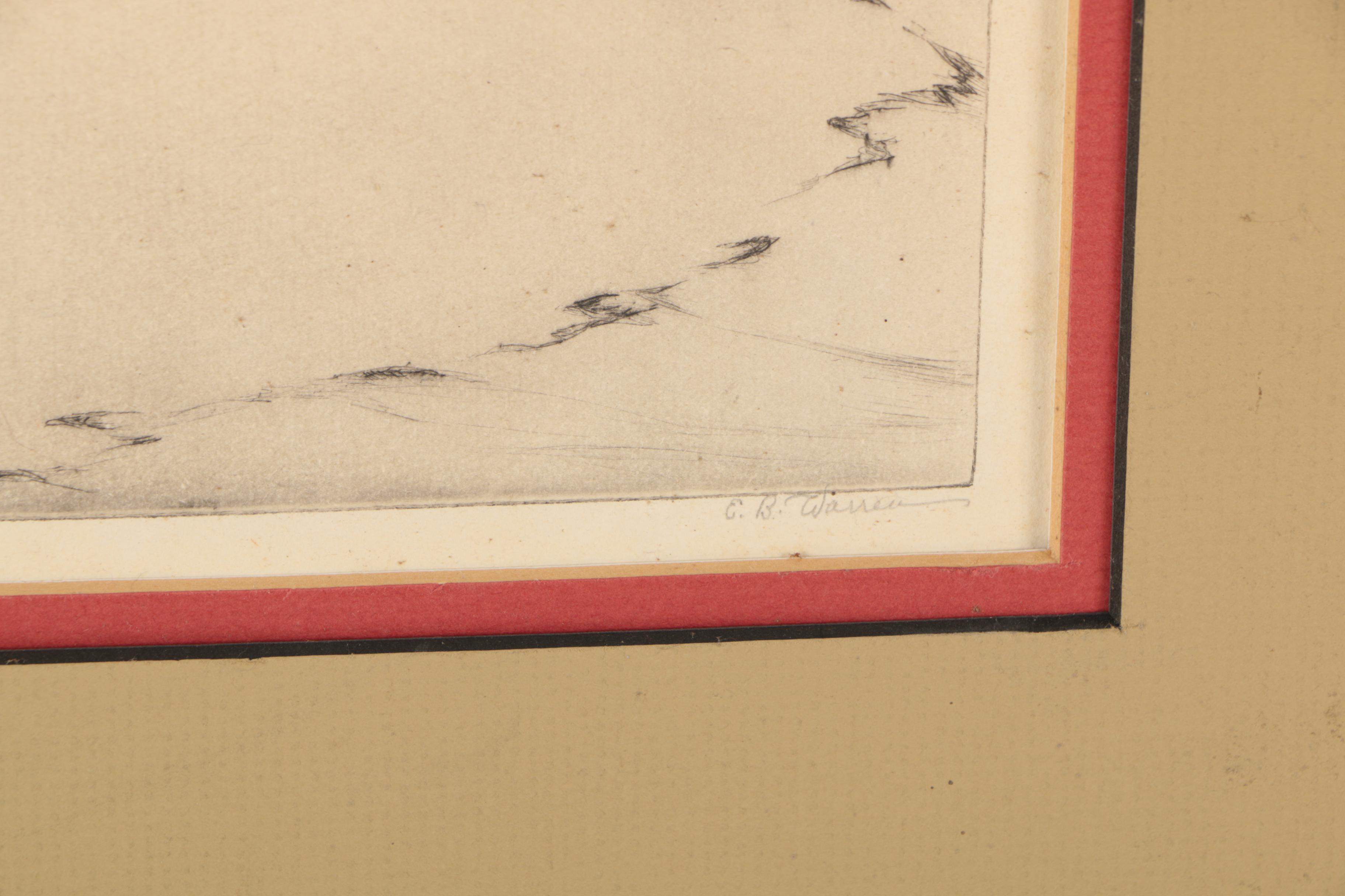 E.B. Warren Etching "A Path to the Sea"