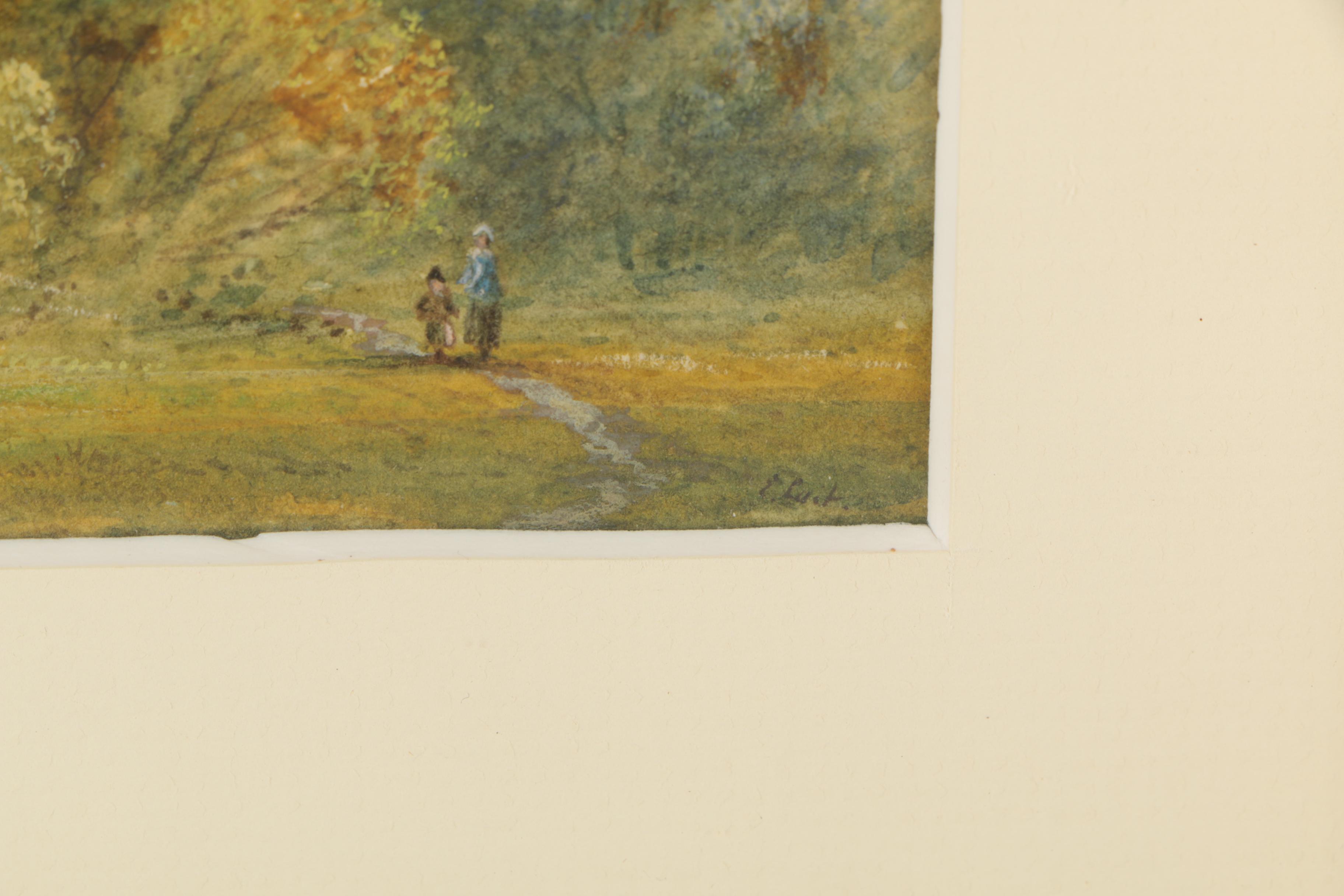 Edward B. Lait Watercolor Landscape Painting