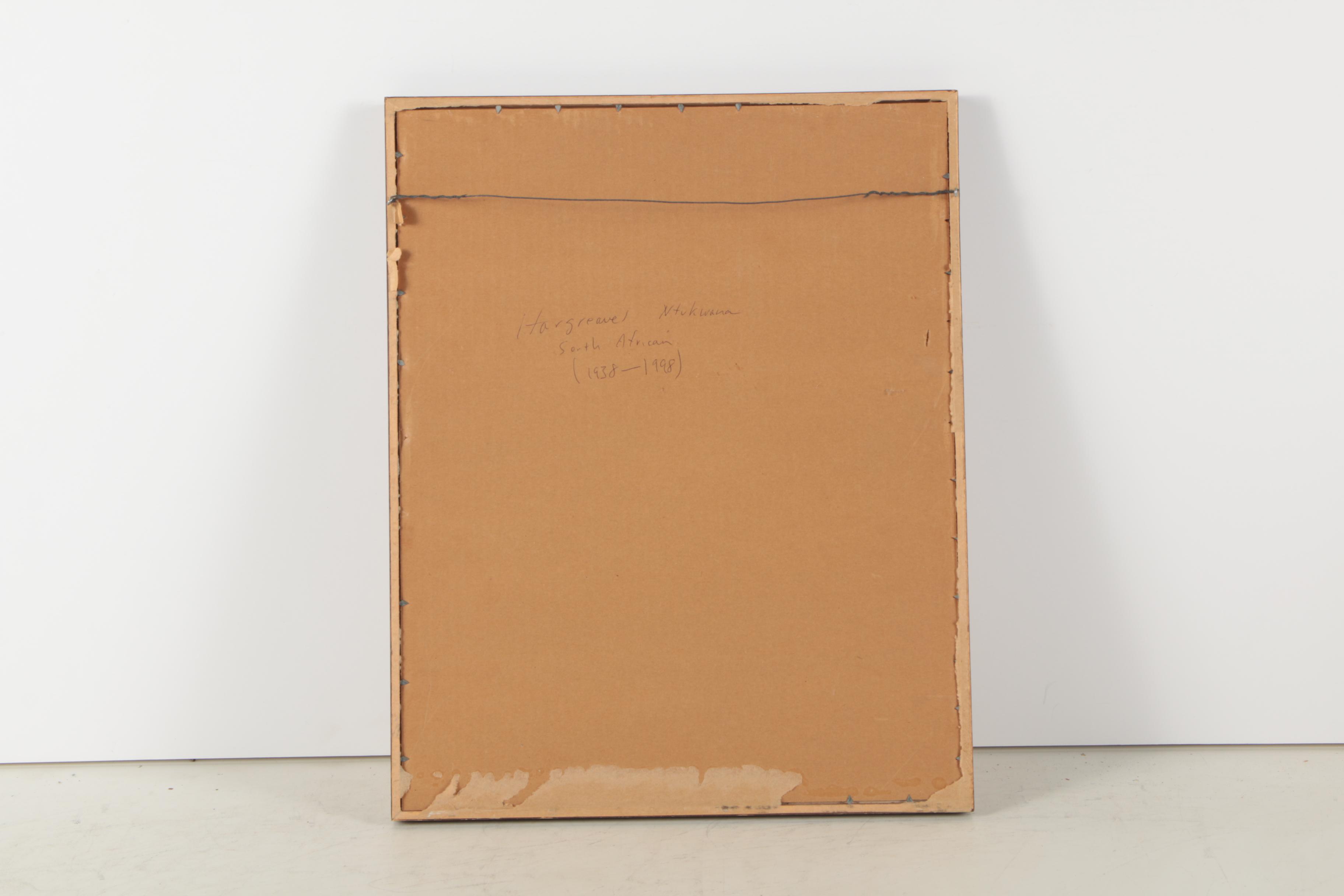 Hargreaves Ntukwana Ink and Watercolor Painting