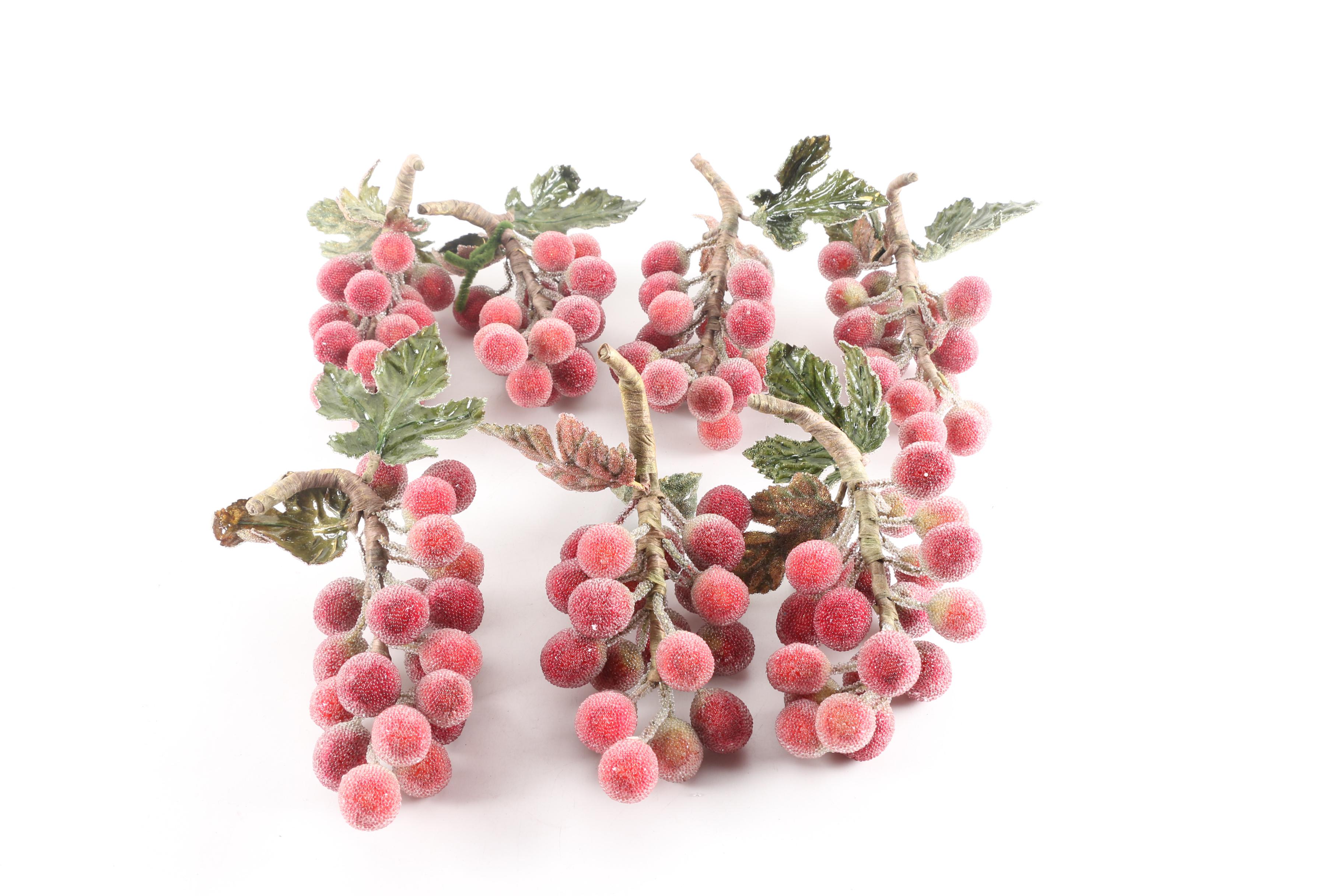 Faux Sugar Bead Grape Clusters