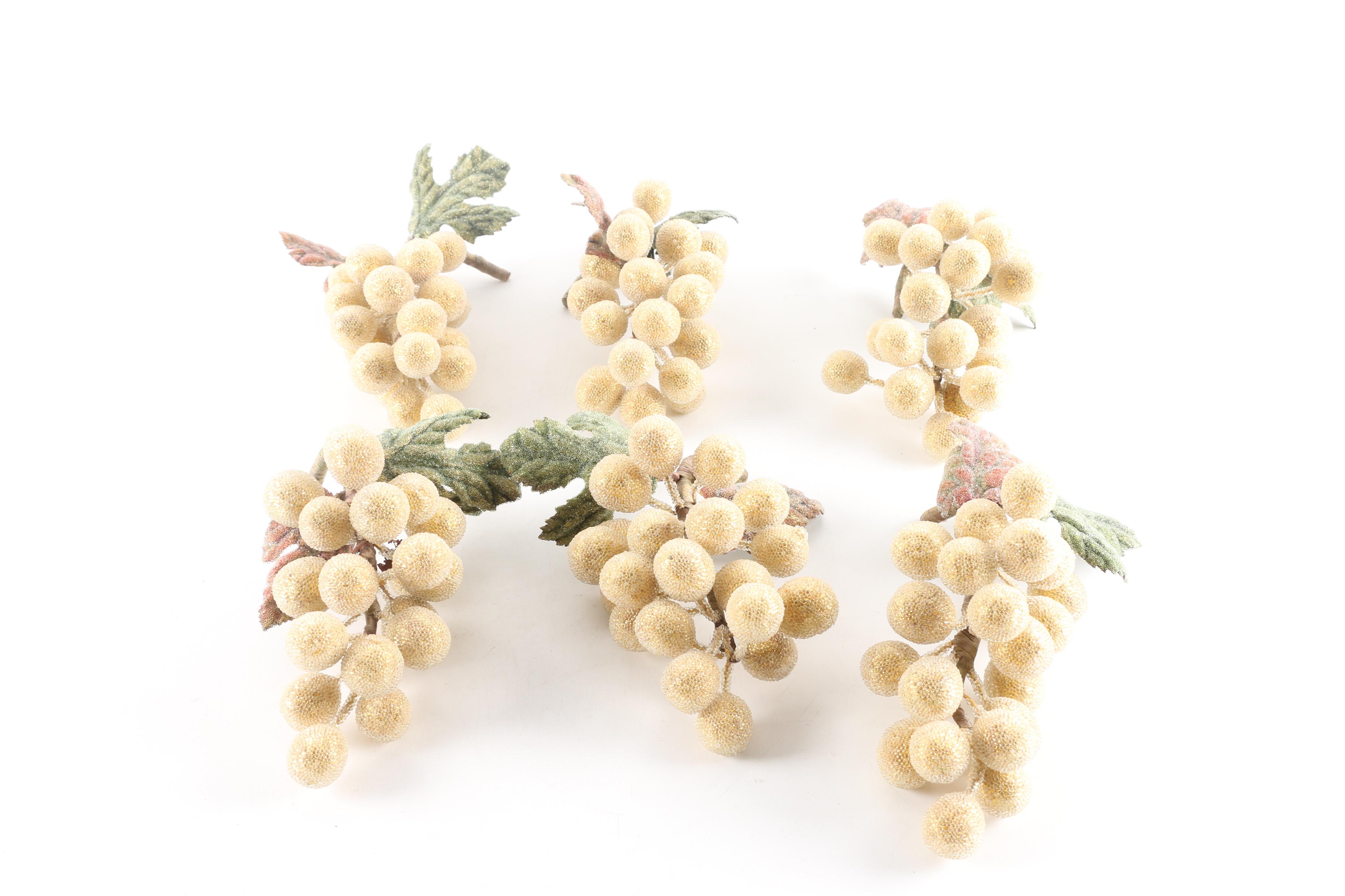Faux Sugar Bead Grape Clusters