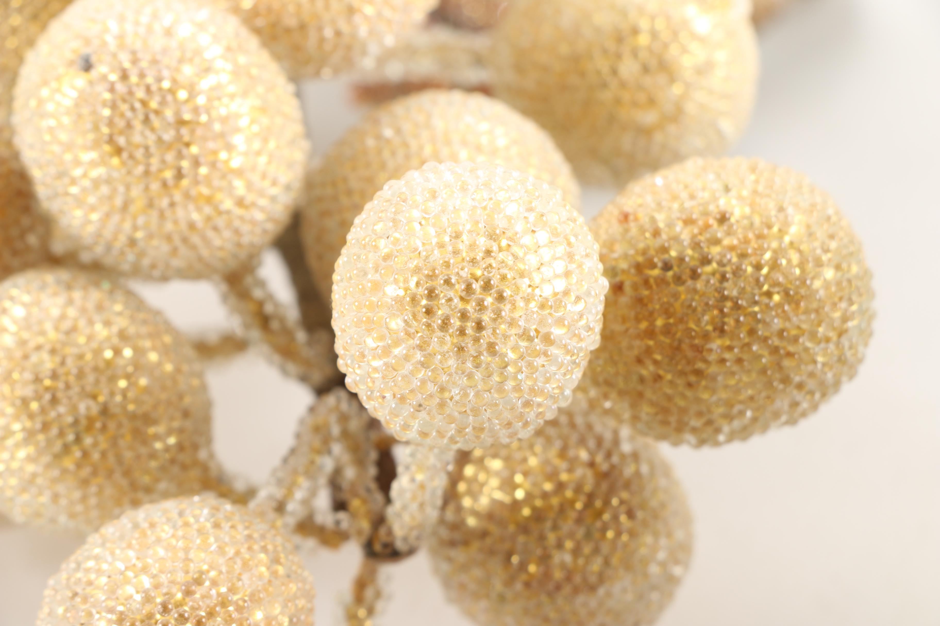 Faux Sugar Bead Grape Clusters