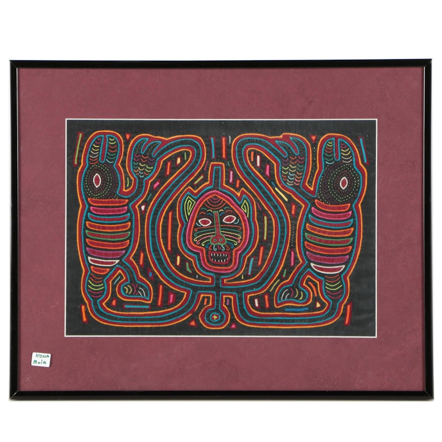 Guna Framed Embroidered Mola Fabric