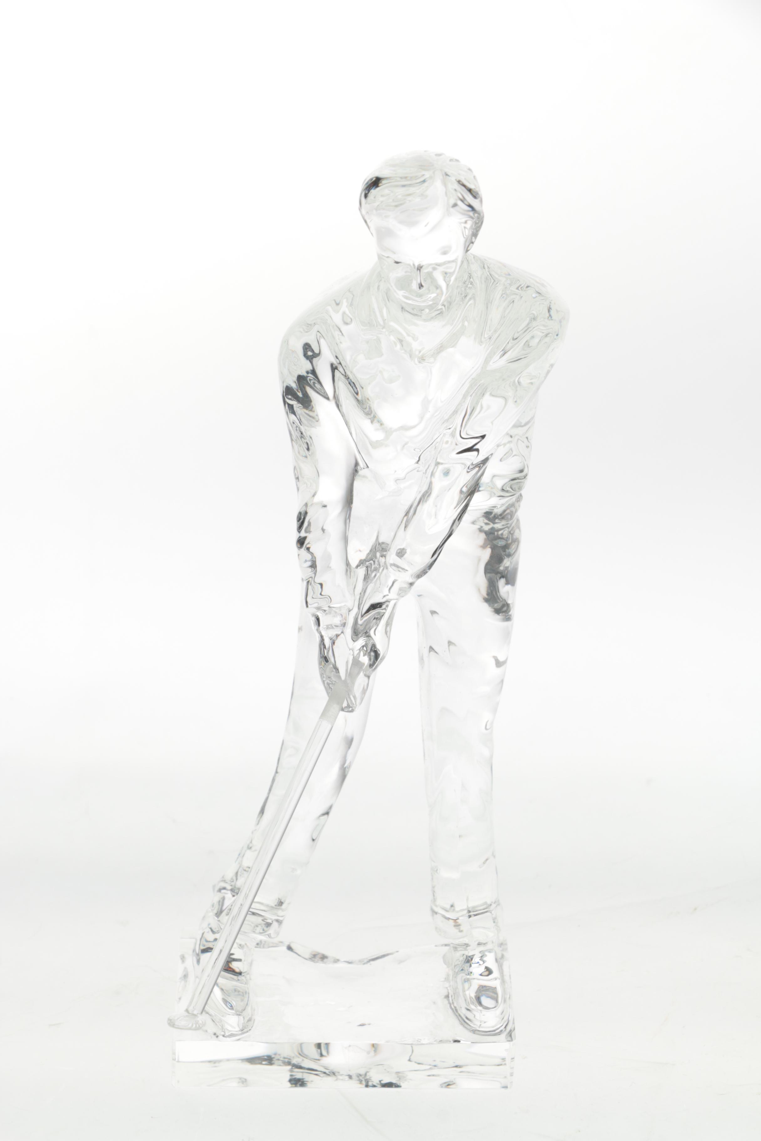 Crystal Golfer Figurine