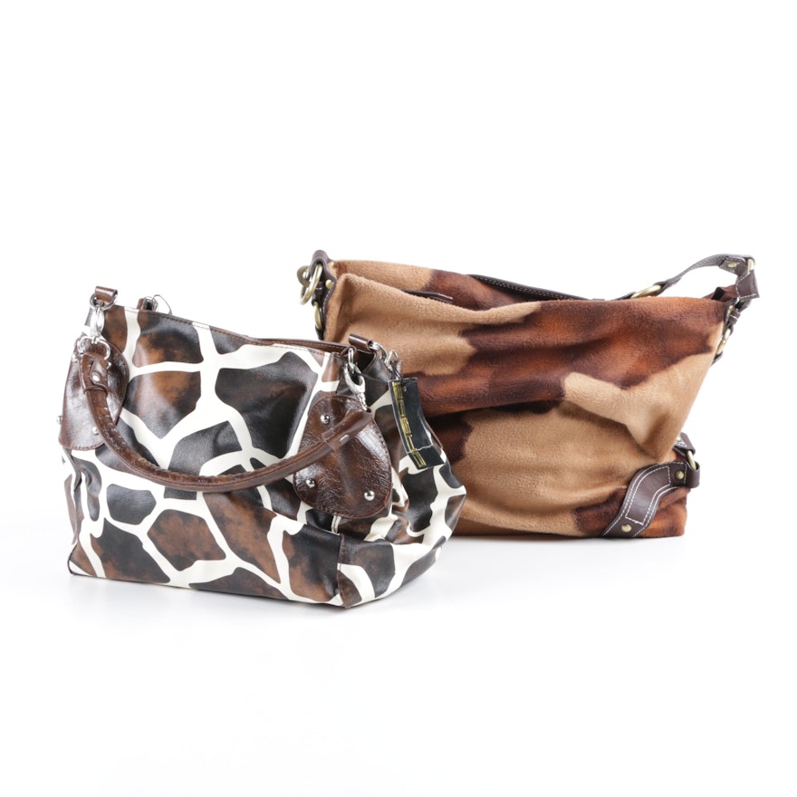 Animal Print Faux Leather Shoulder Bags