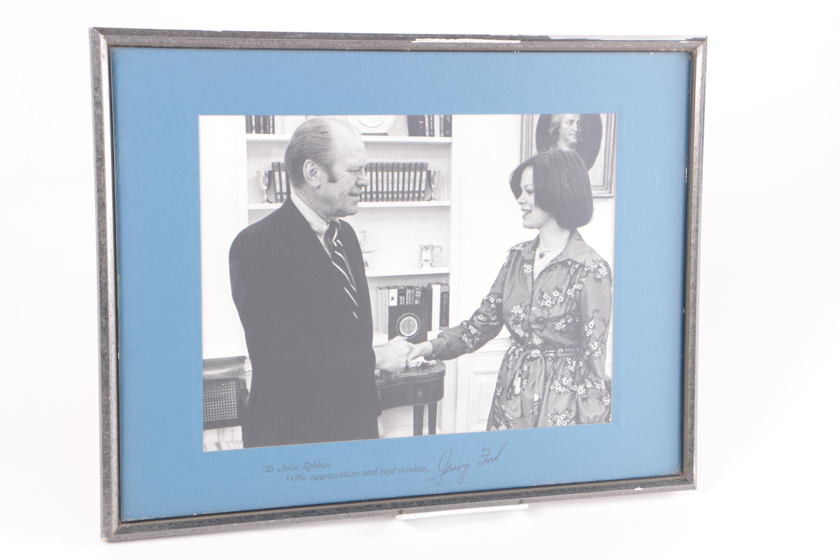 Employment Farewell Letter and Photograph Signed By Gerald Ford