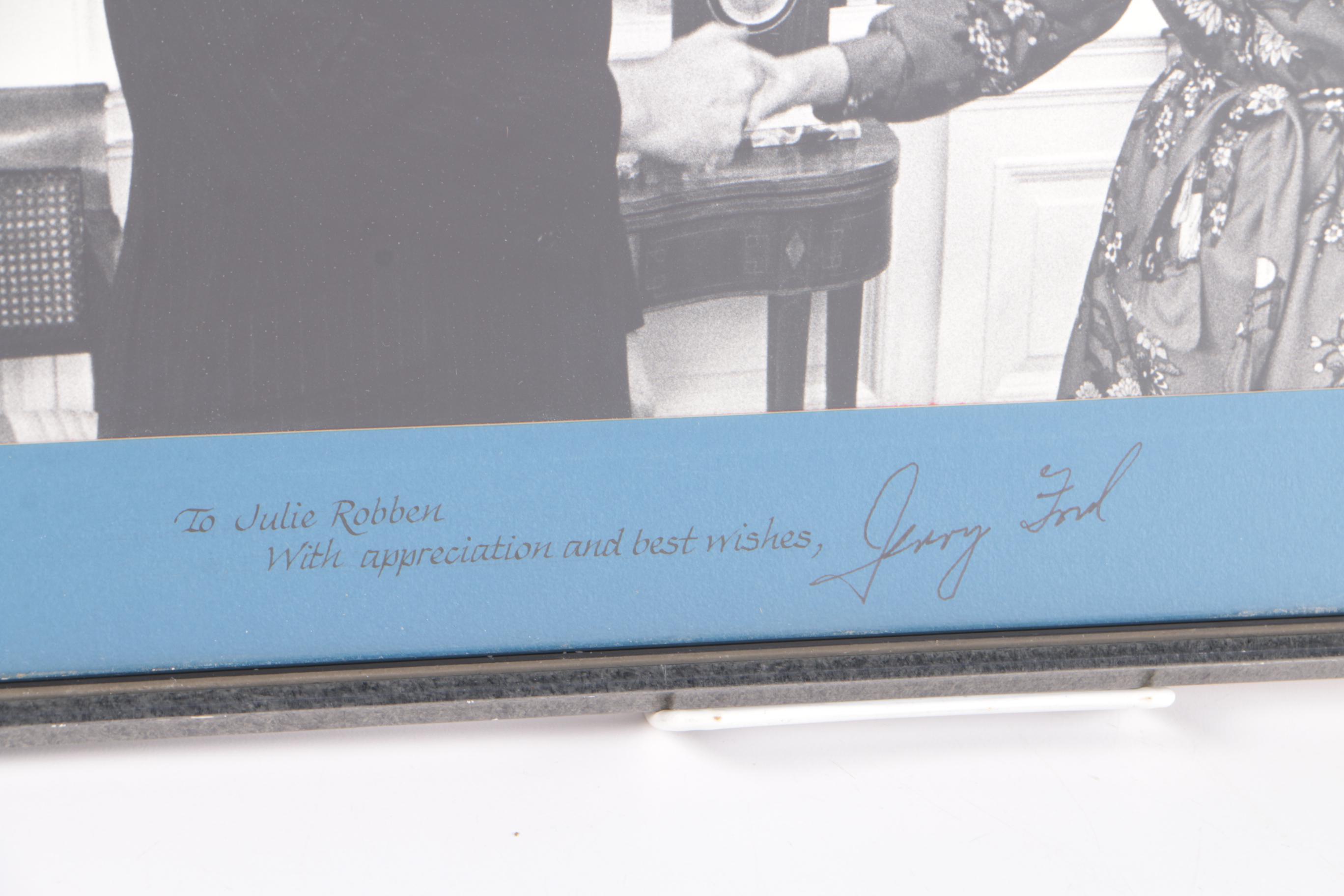 Employment Farewell Letter and Photograph Signed By Gerald Ford