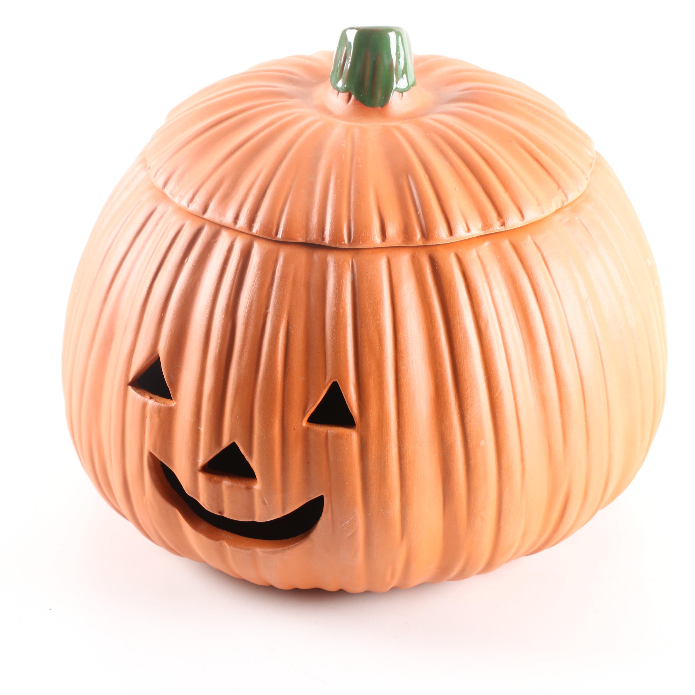 Ceramic Pumpkin Jar