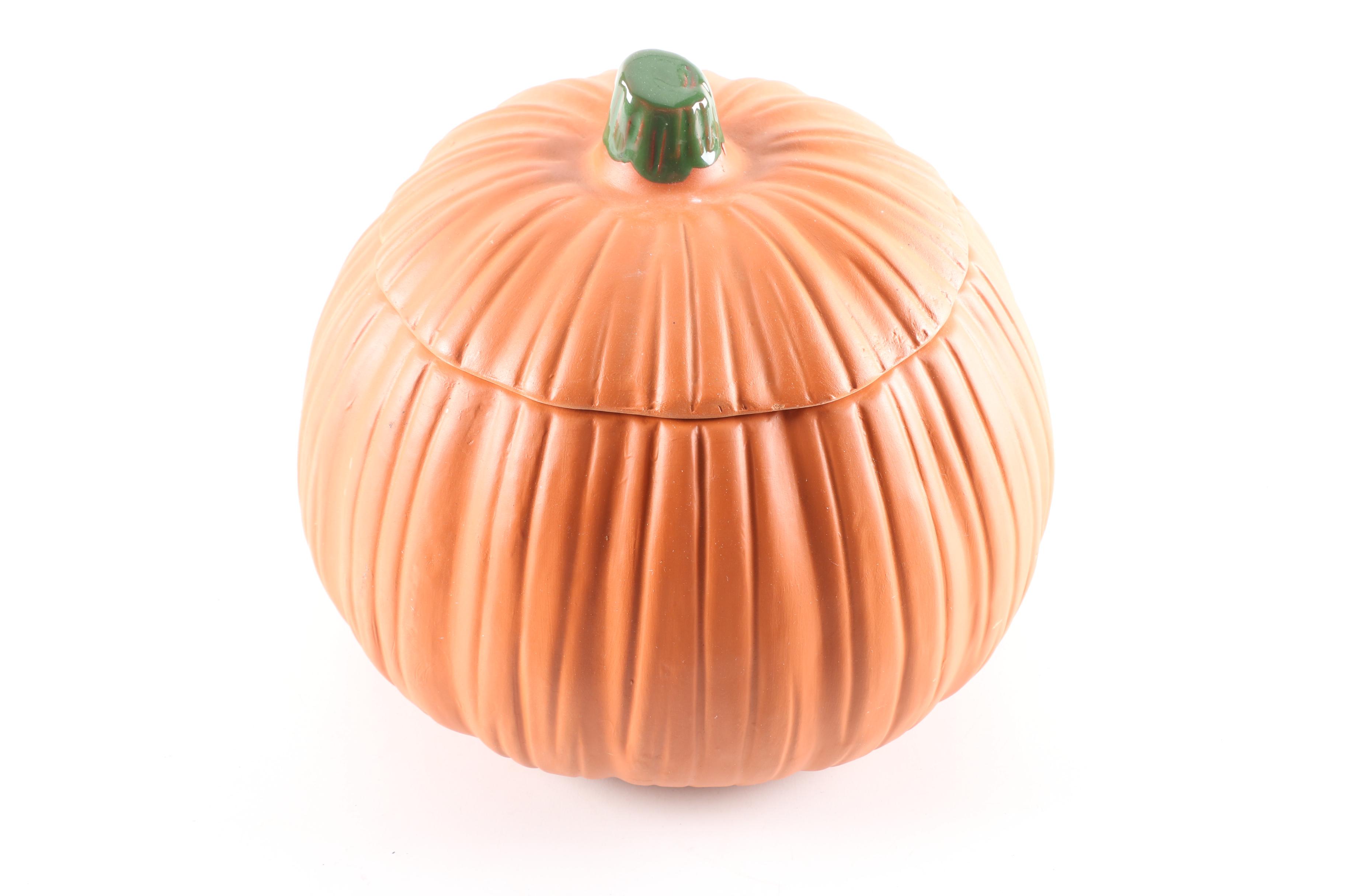 Ceramic Pumpkin Jar