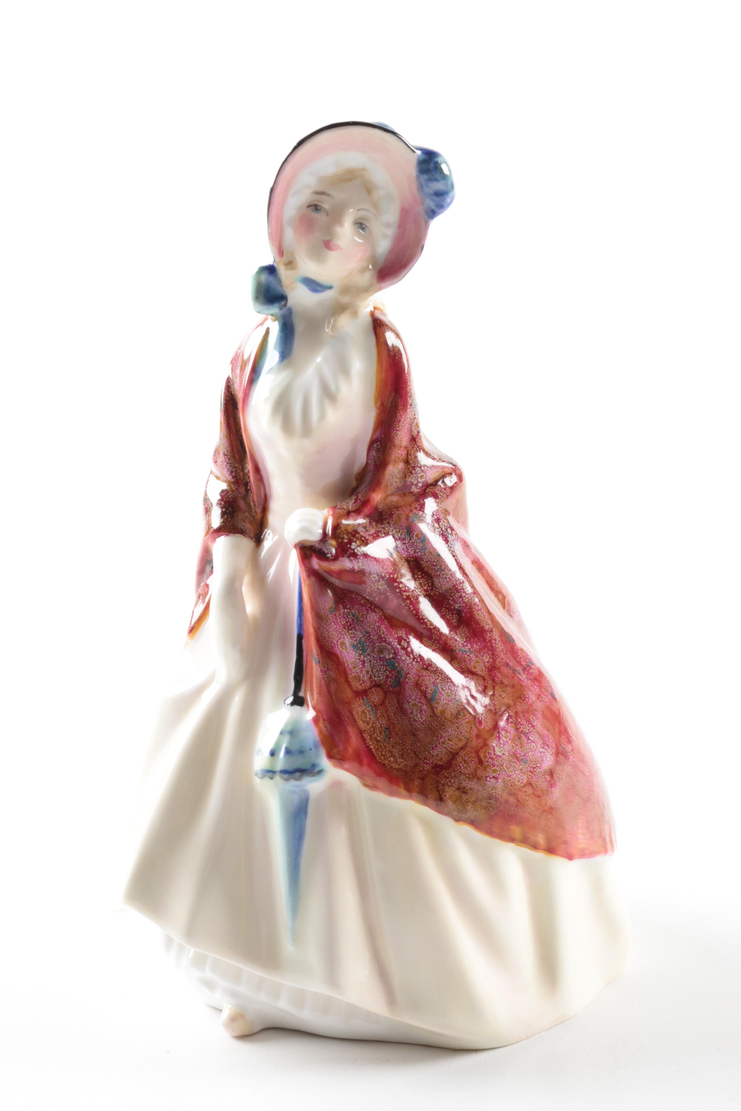 Royal Doulton Figurines Including "Paisley Shawl" and "Lydia"