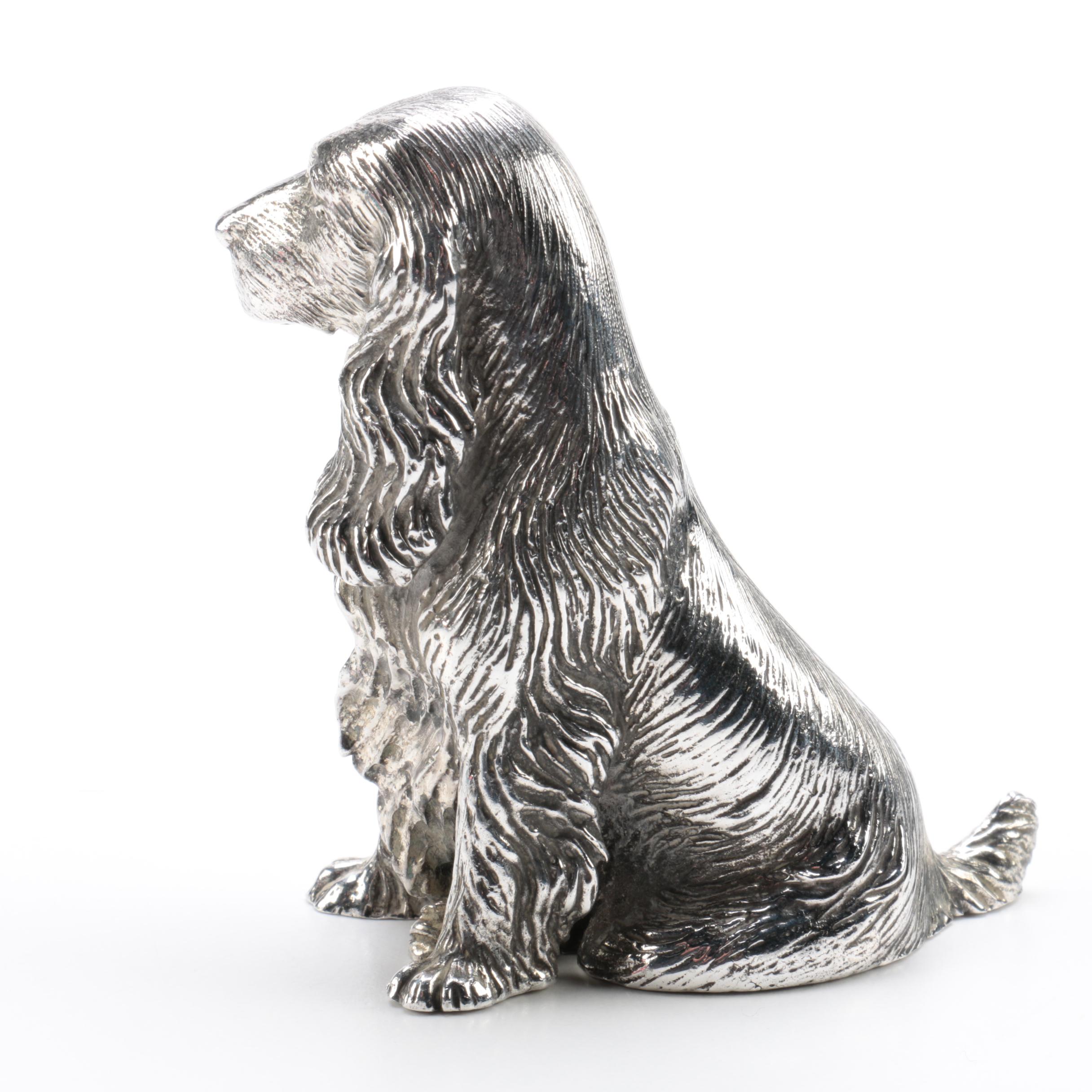 Italian Sterling Silver Dog Figurines Including Sorini Pietro & Casi Ilario