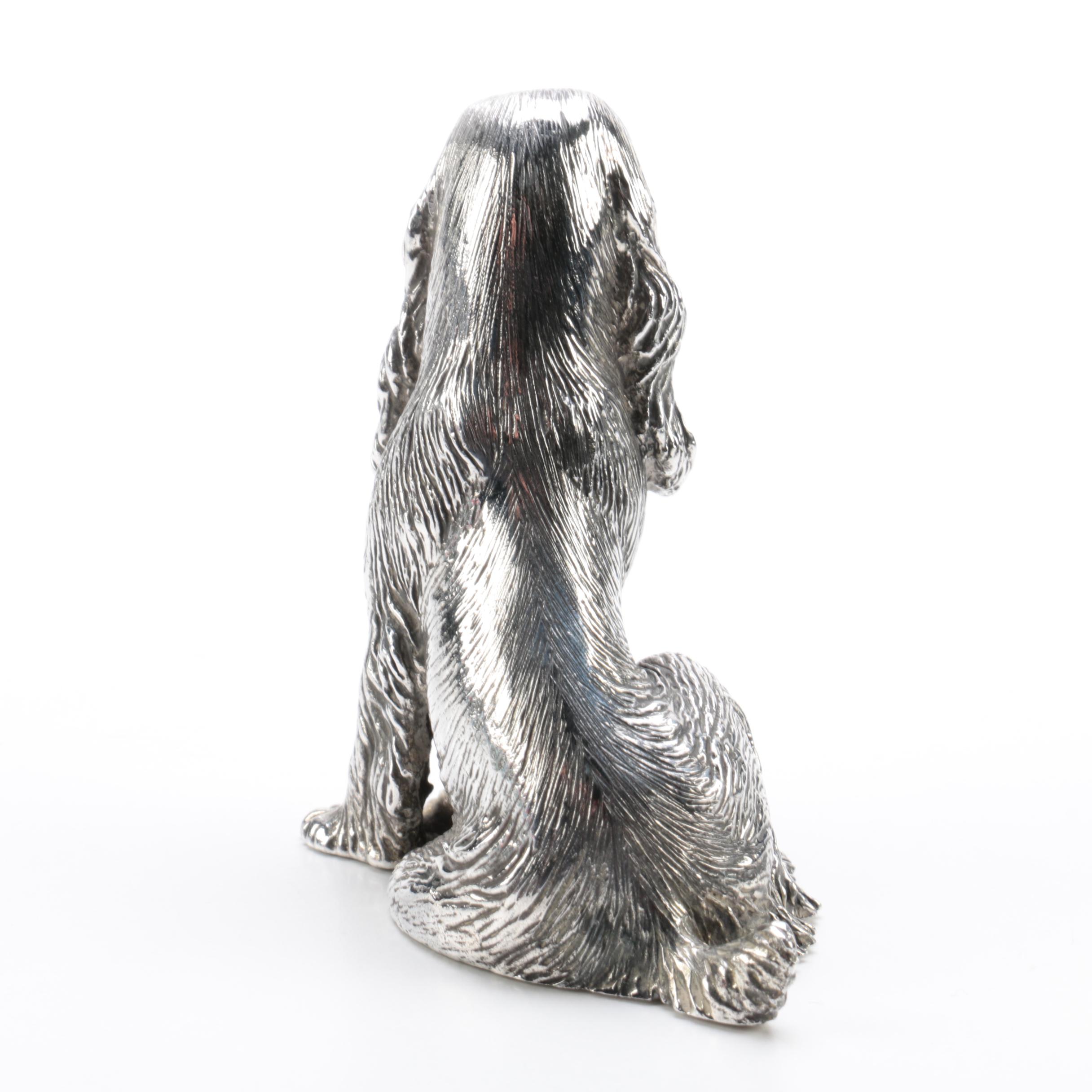 Italian Sterling Silver Dog Figurines Including Sorini Pietro & Casi Ilario