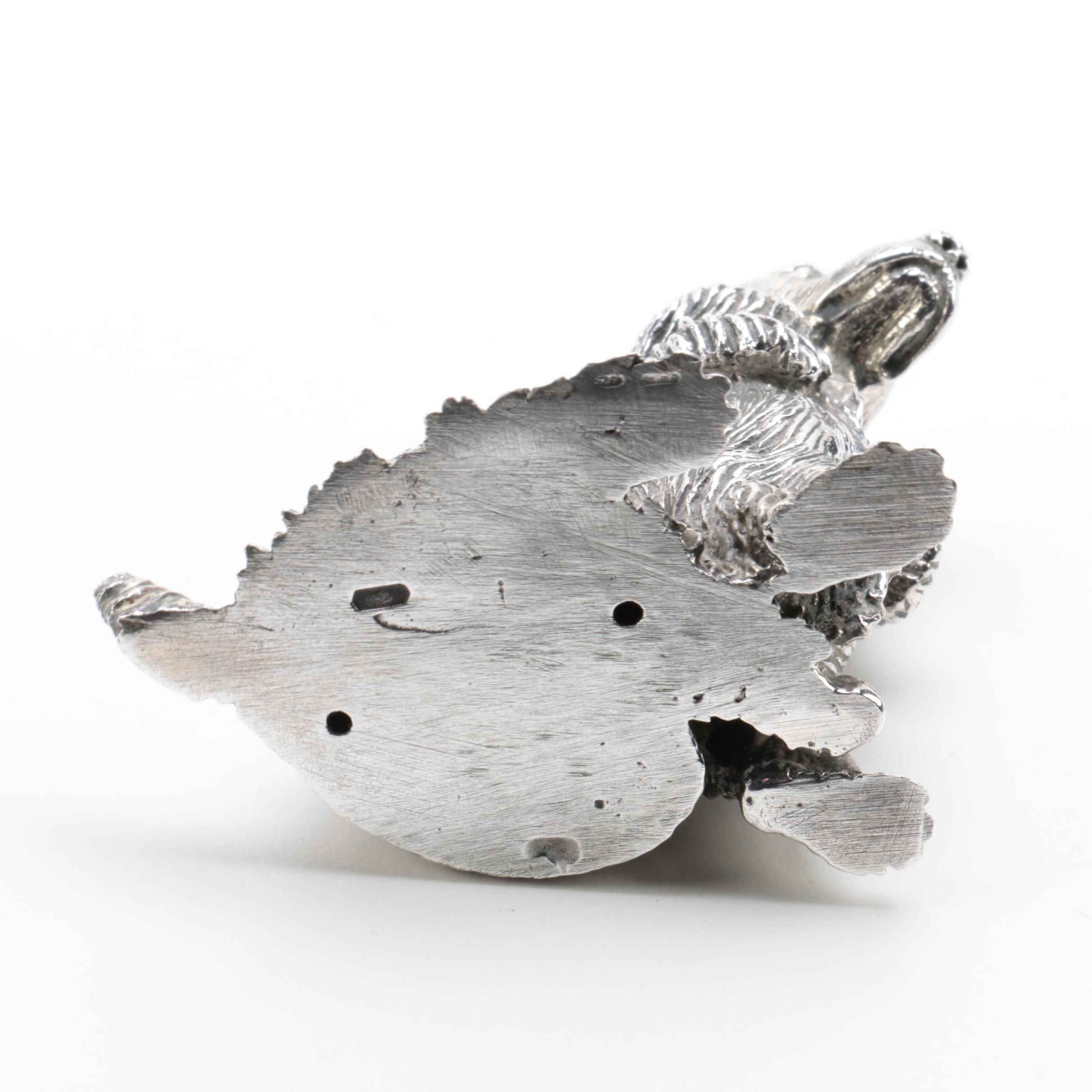 Italian Sterling Silver Dog Figurines Including Sorini Pietro & Casi Ilario