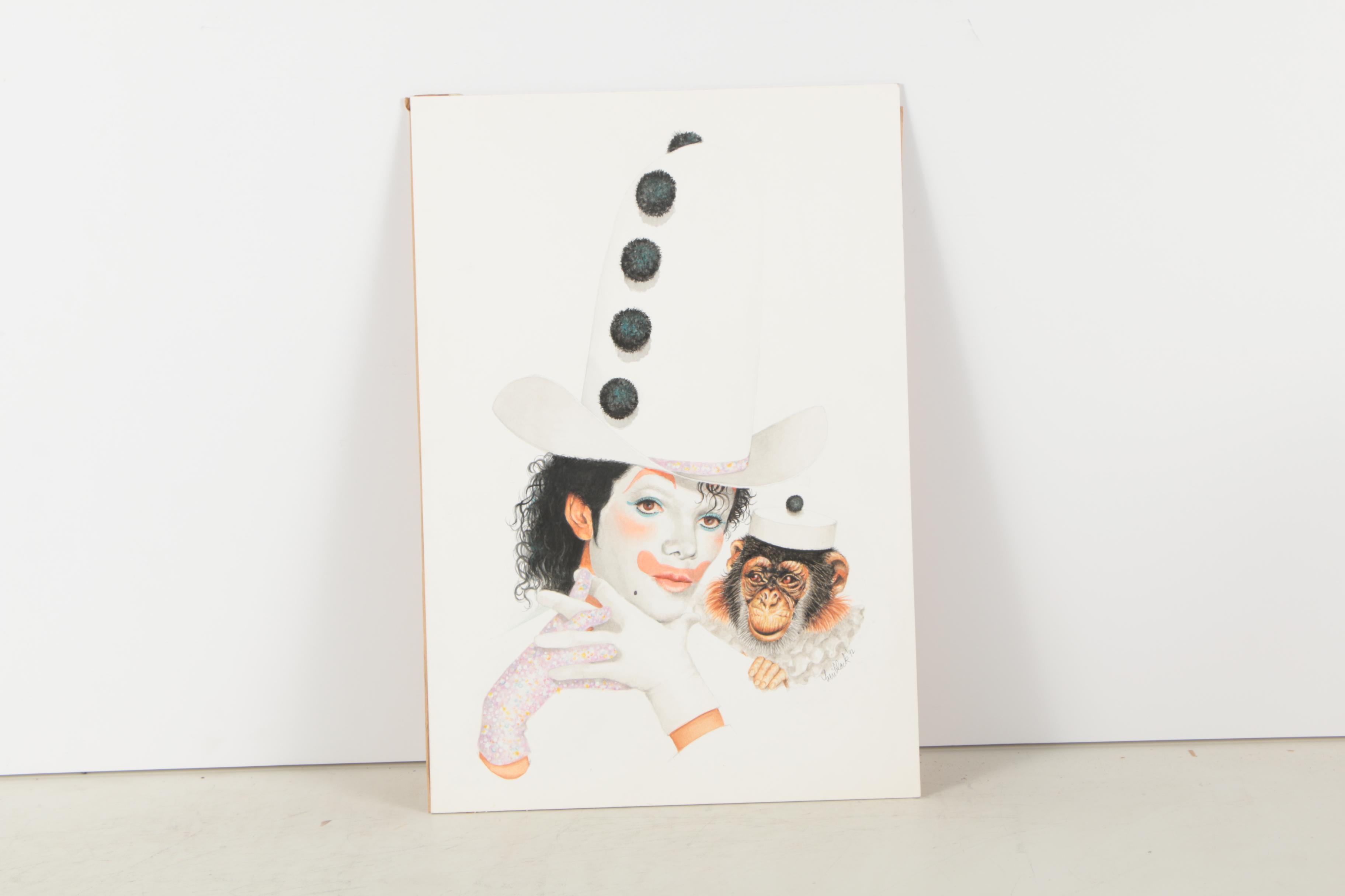 Ben Black Ink and Watercolor Drawings