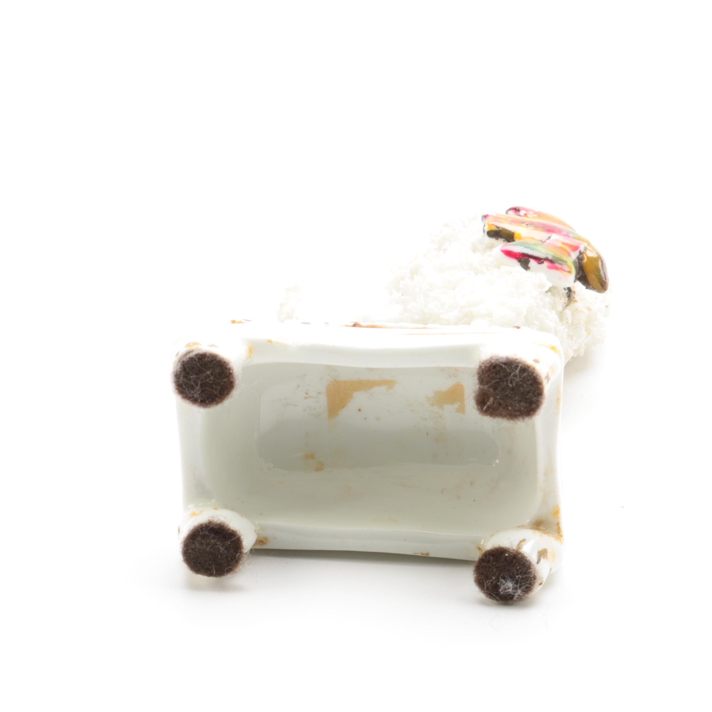 Antique Staffordshire Poodle Figurines