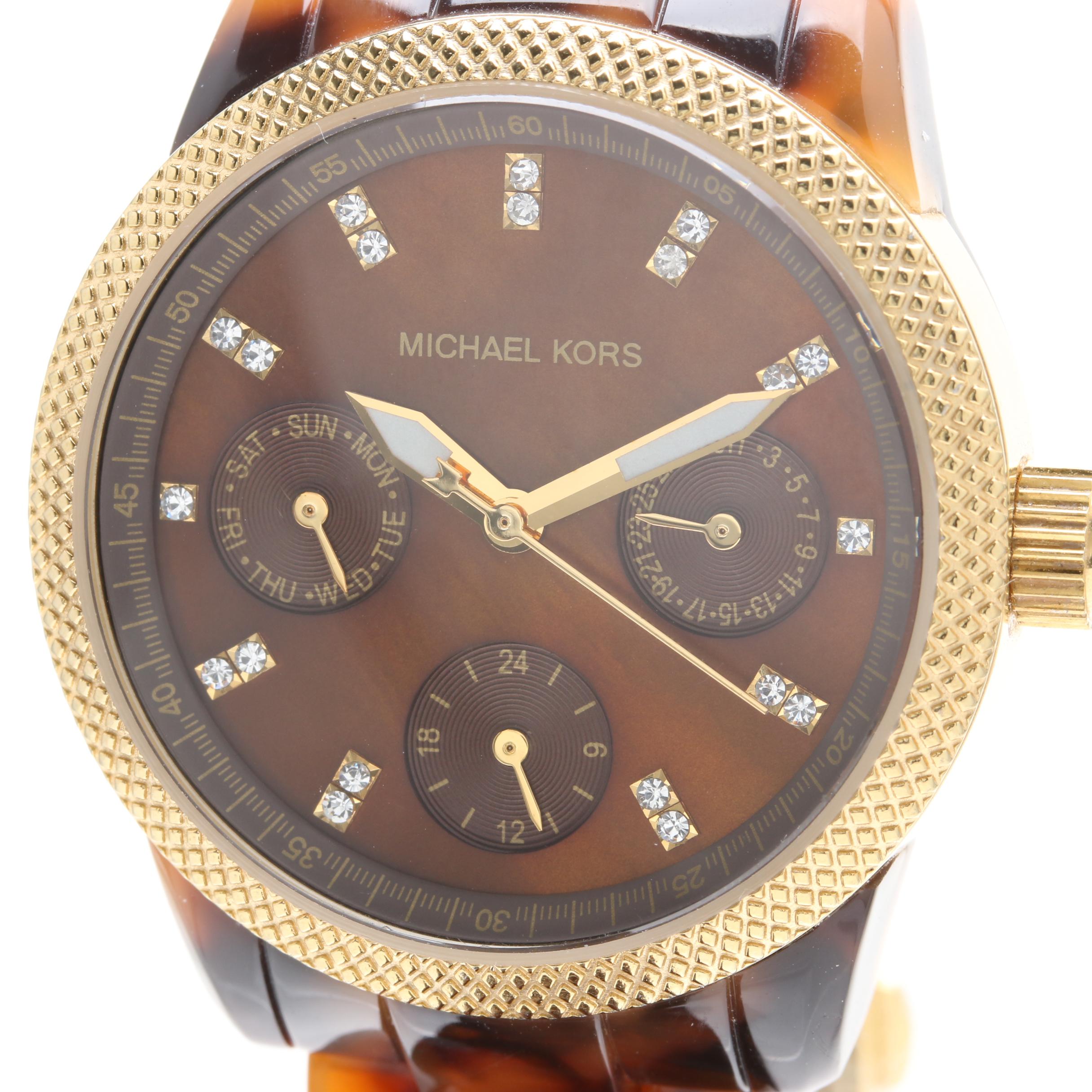 Michael Kors MK-5399 Mother of Pearl Mini Tortoise Acrylic Watch