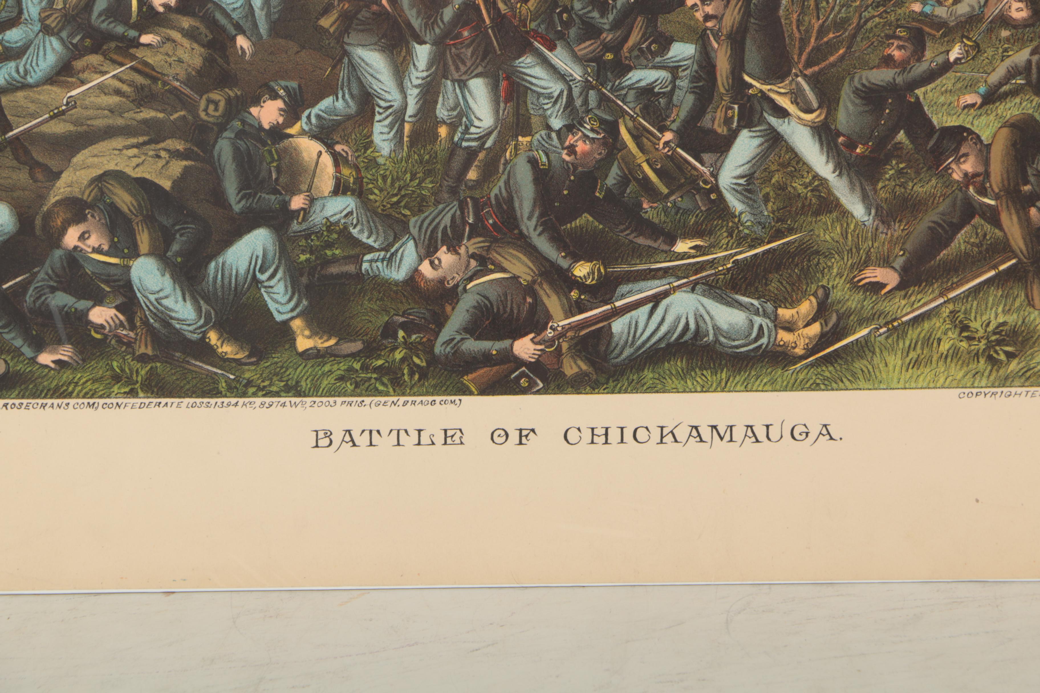 Antique Kurz and Allison Civil War Chromolithgraphs