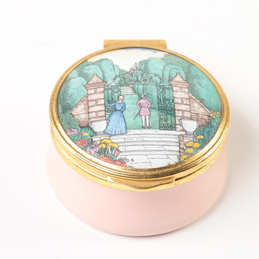 "Poetry of Love" Franklin Mint Enamel Trinket Box