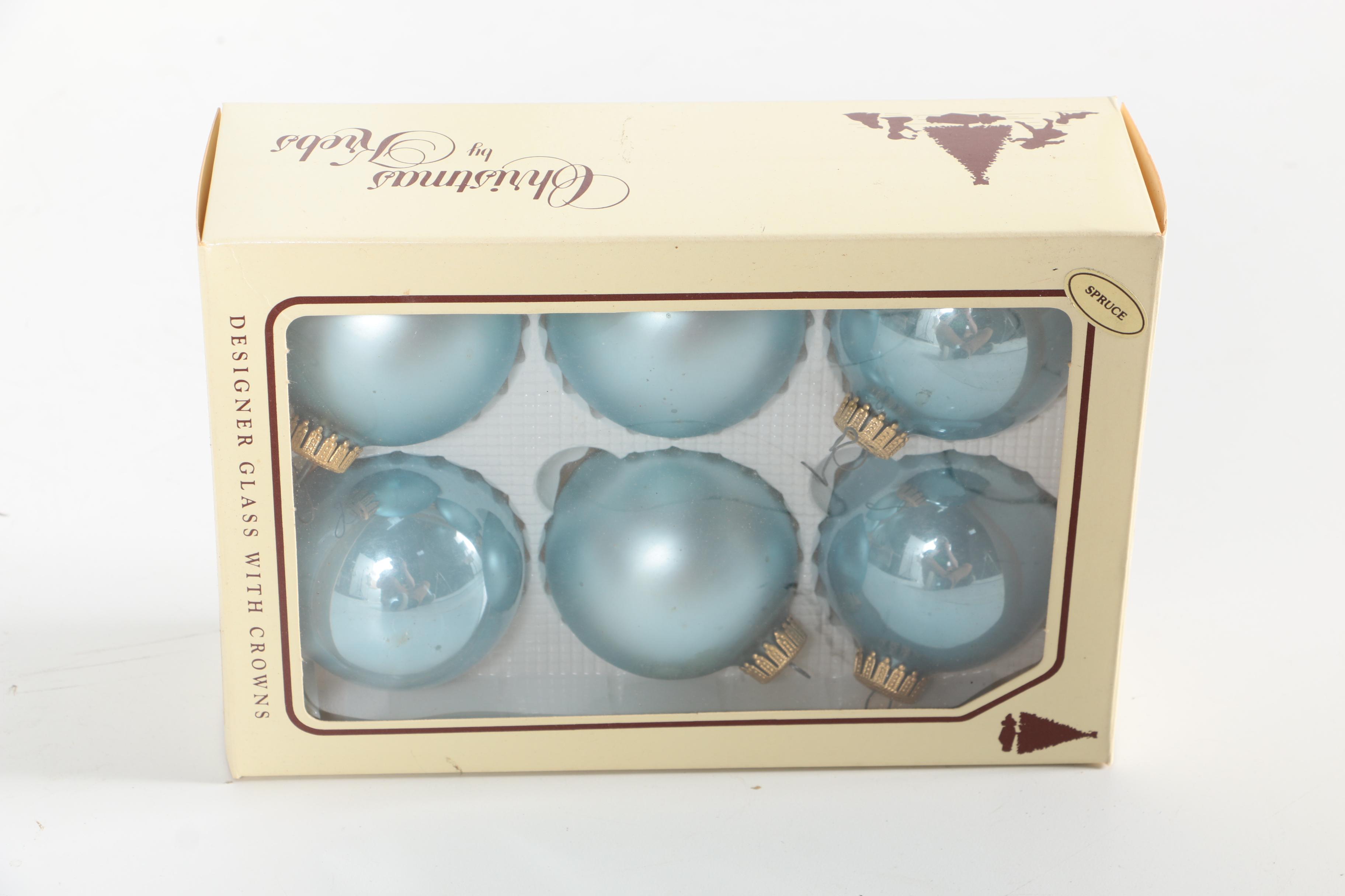 Vintage Krebs Glass Christmas Ornaments