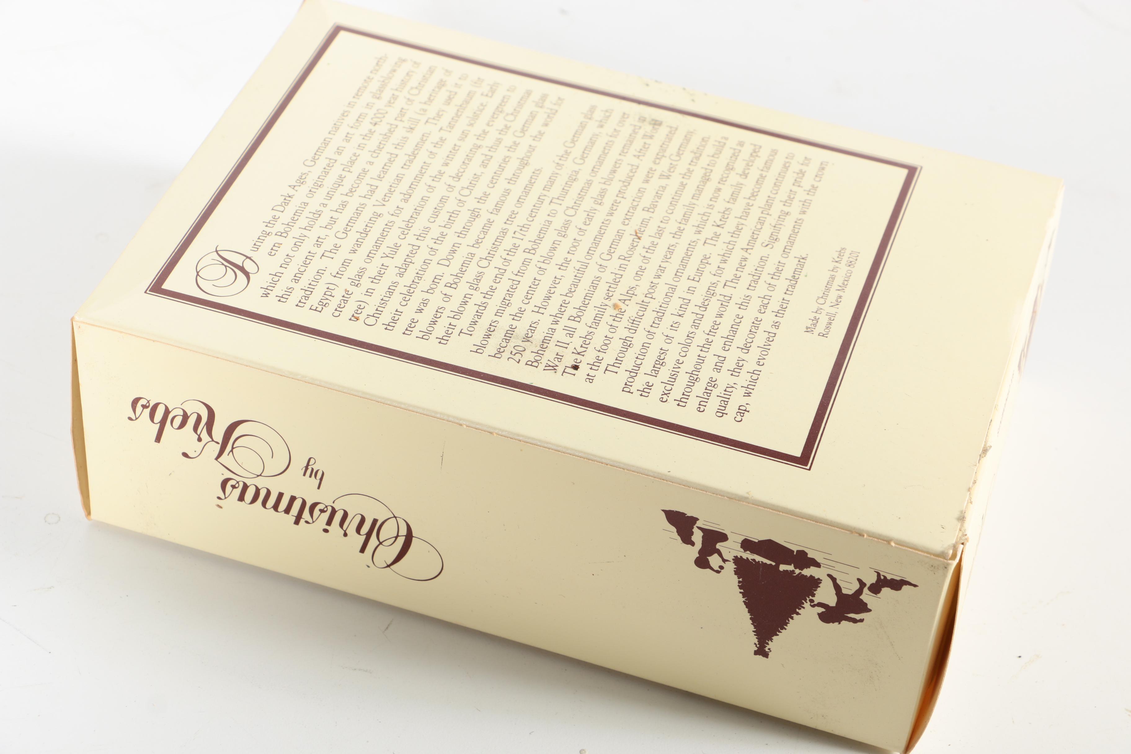 Vintage Krebs Glass Christmas Ornaments