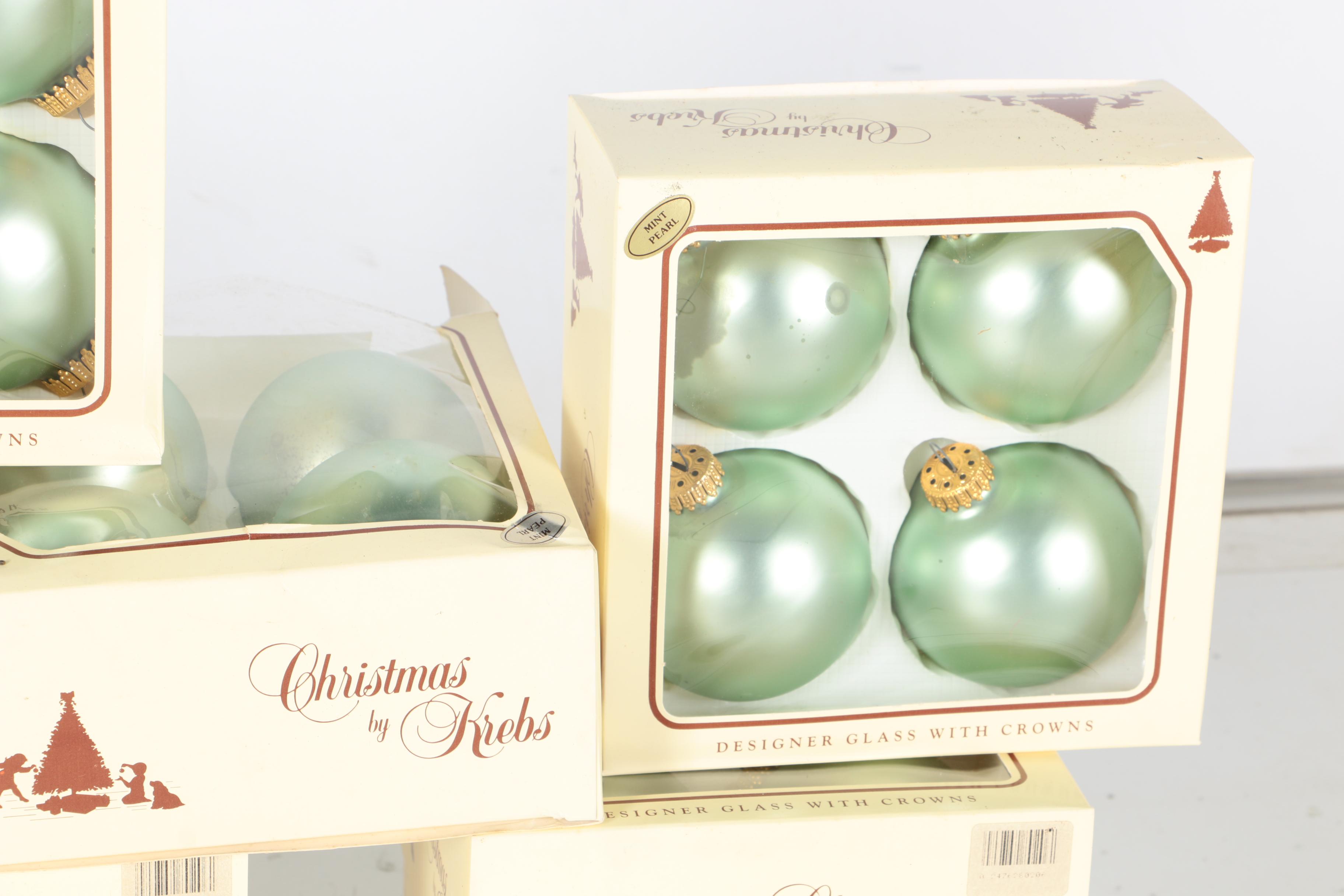 Vintage Krebs Glass Christmas Ornaments