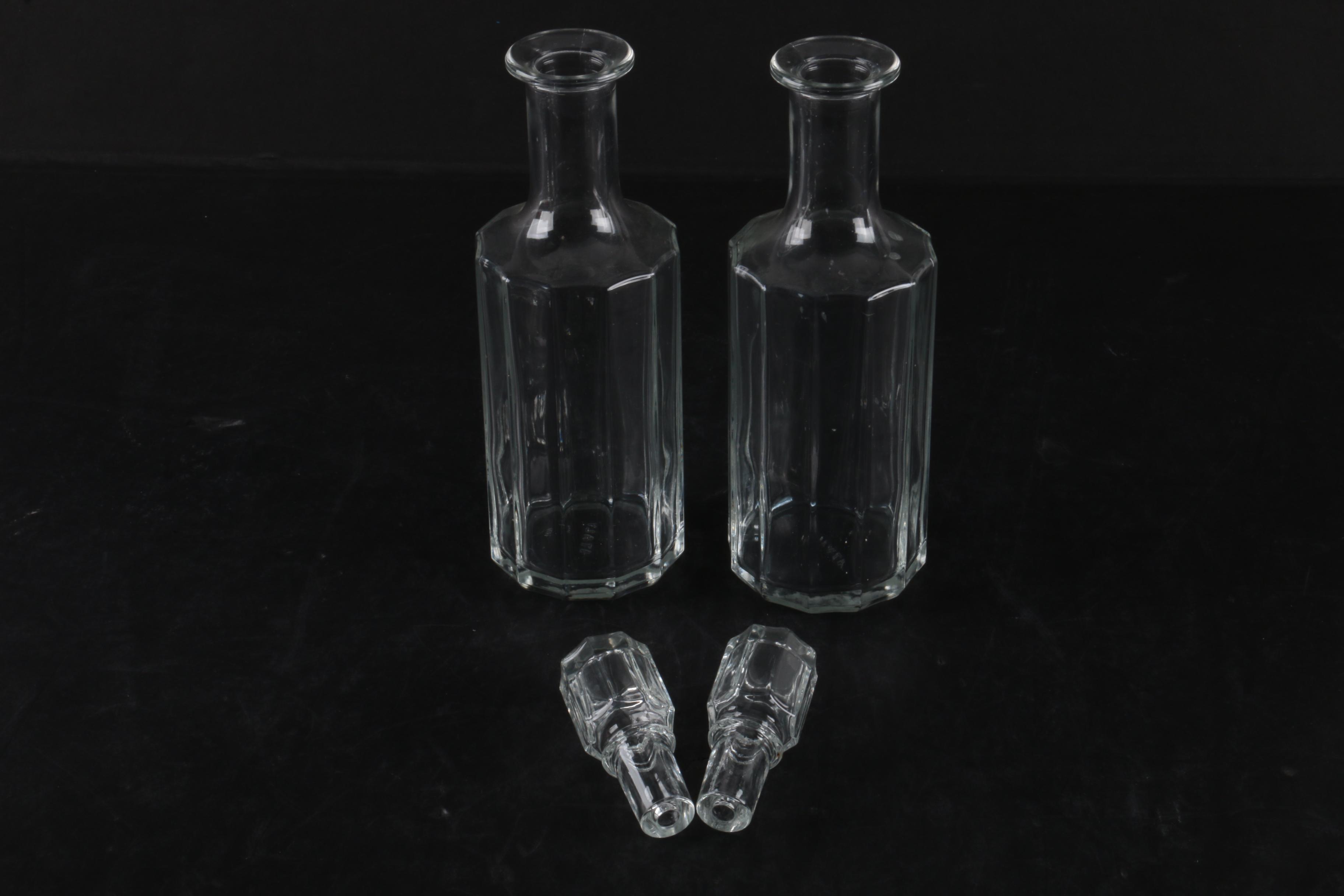 Vintage Glass Decanters and Stemware