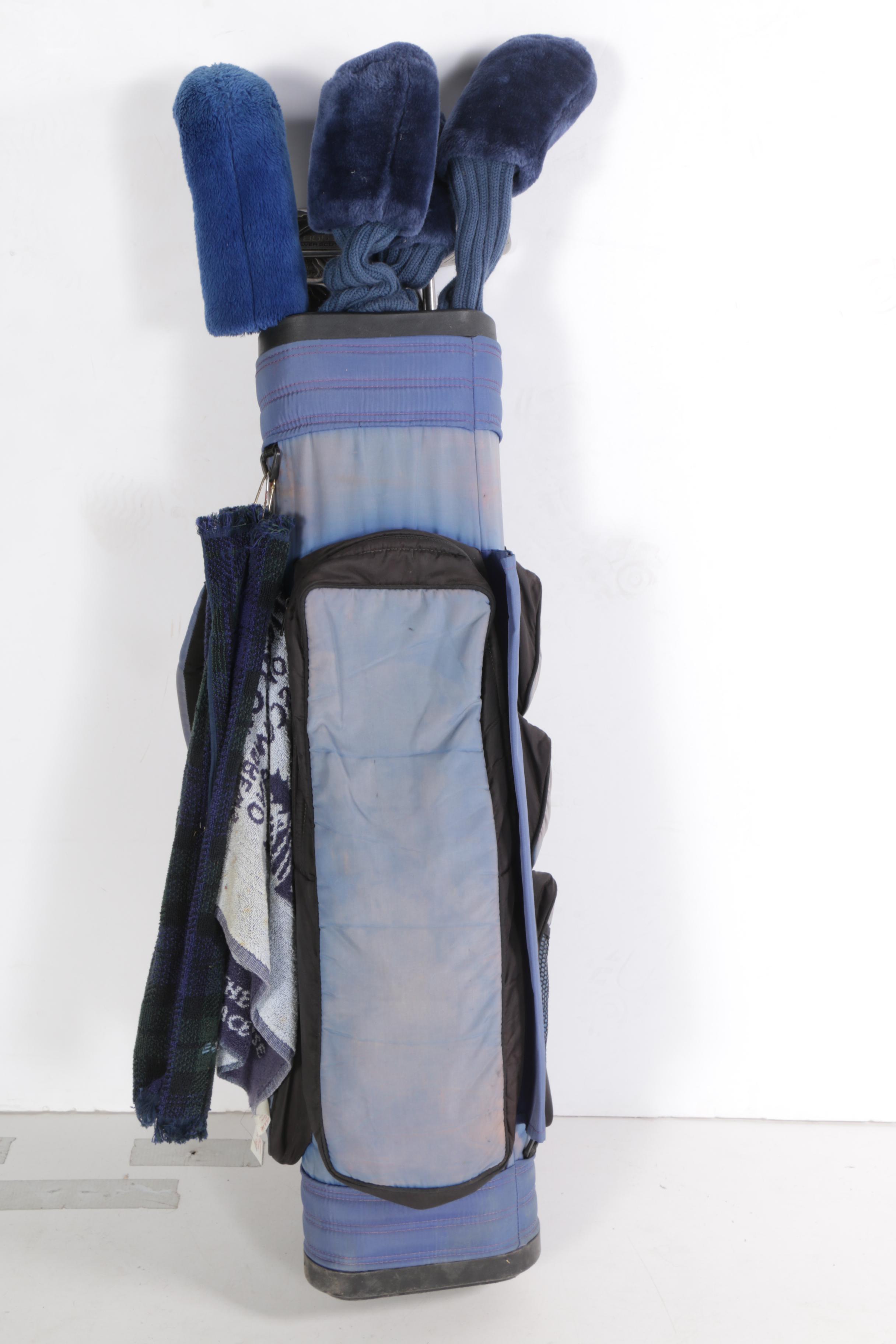 Douglas Golf Bag with Clubs and Travel Cover