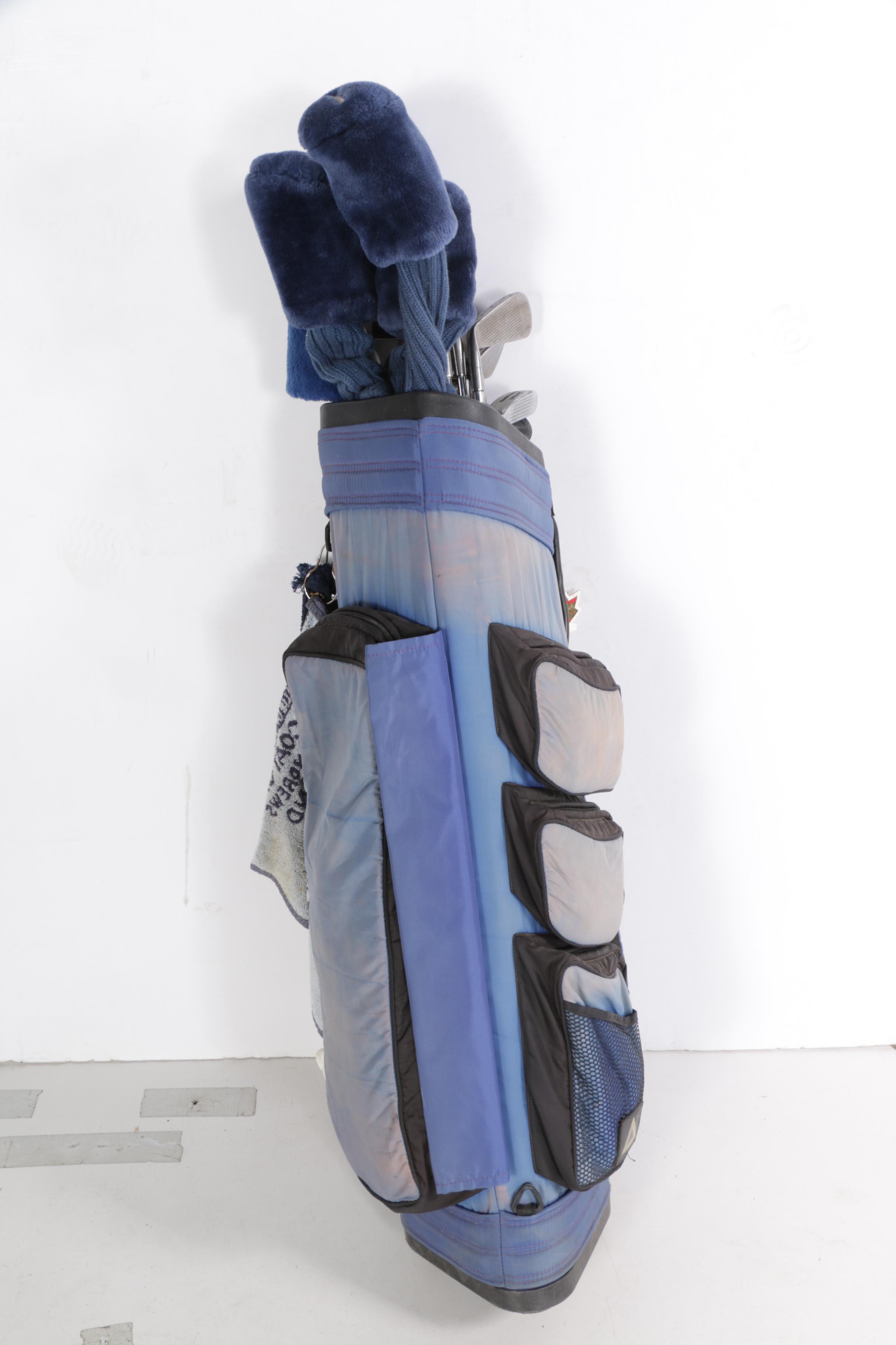 Douglas Golf Bag with Clubs and Travel Cover