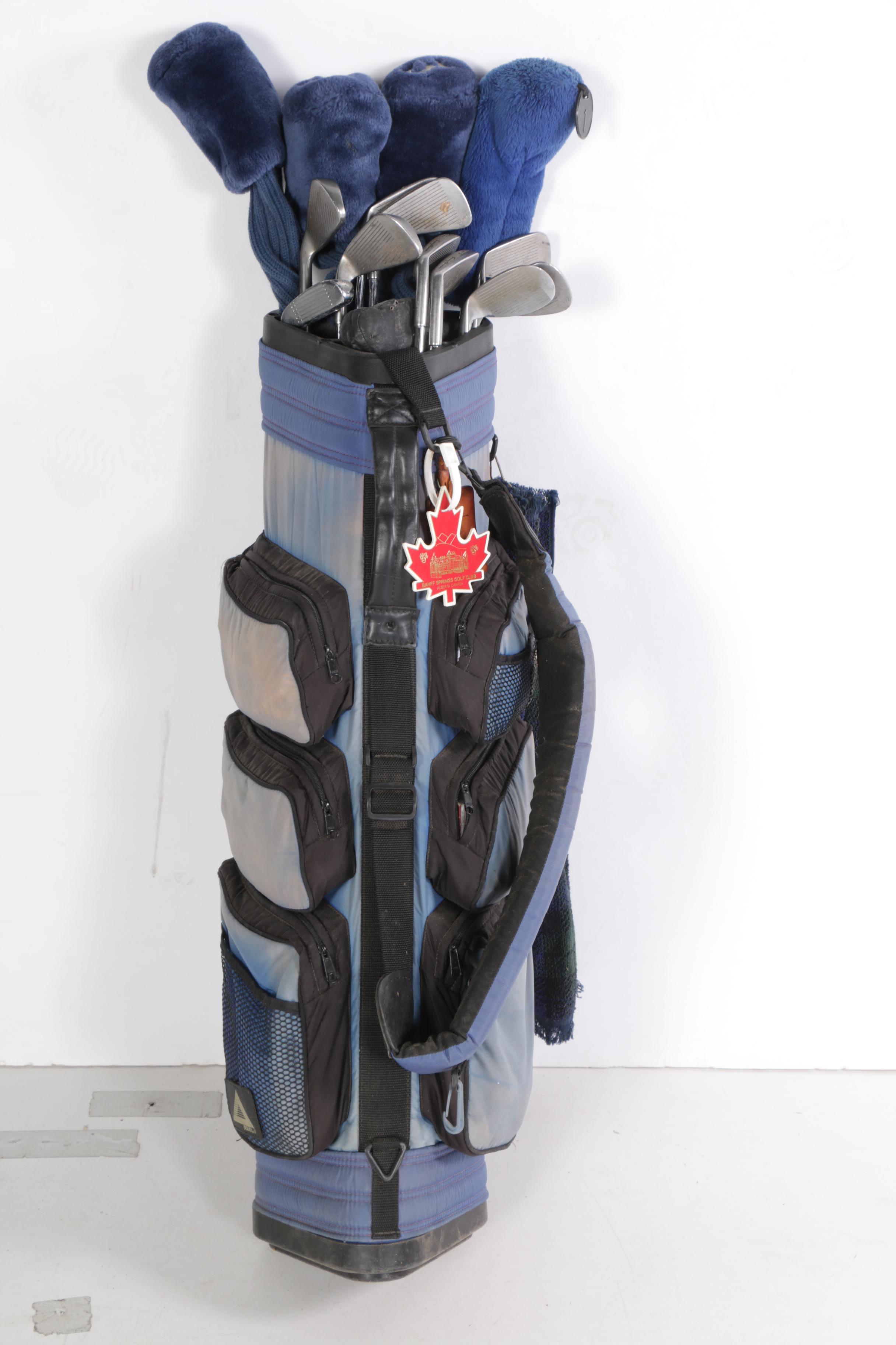 Douglas Golf Bag with Clubs and Travel Cover