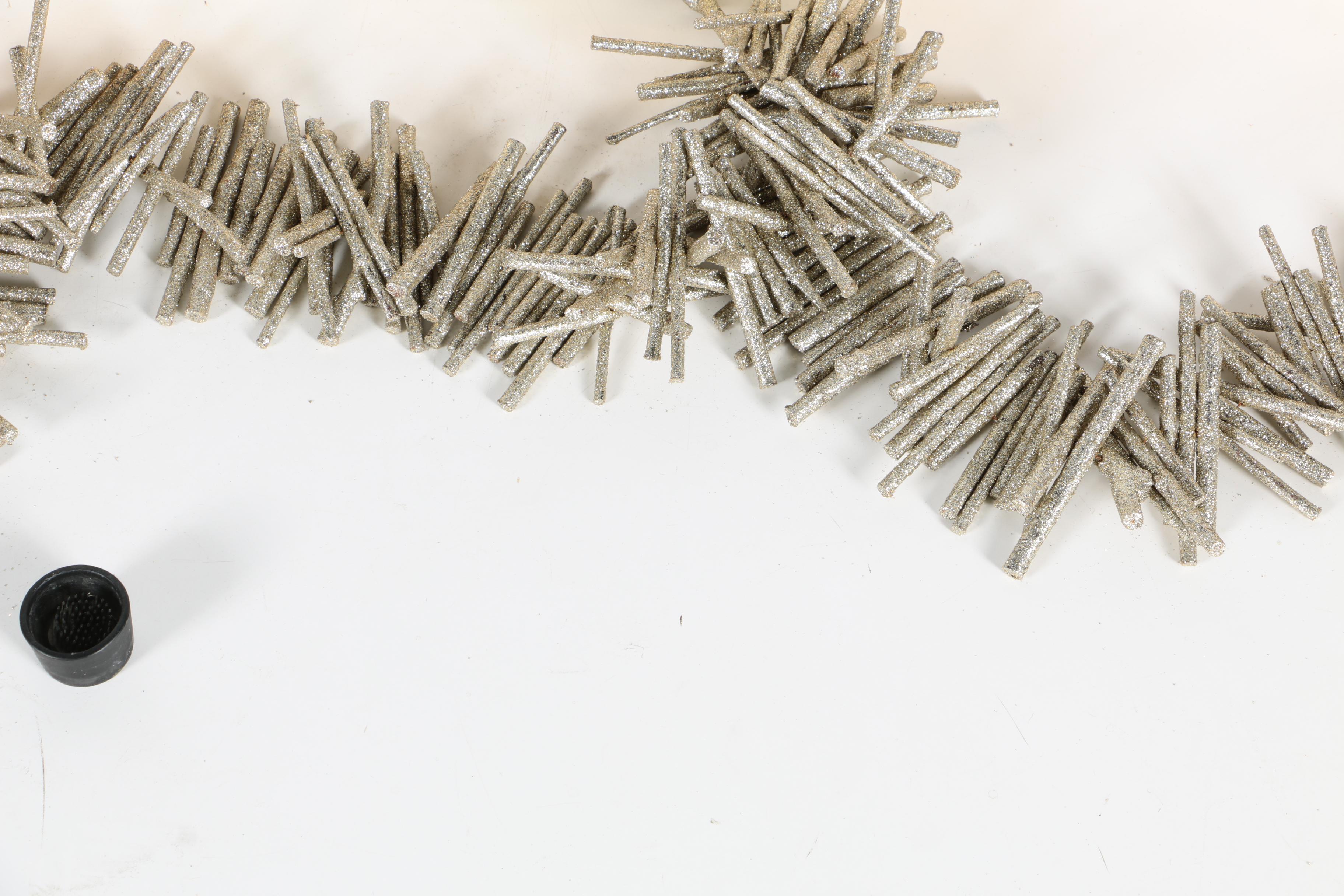 Vintage Kreb Glass Christmas Ornaments and Glitter Garland