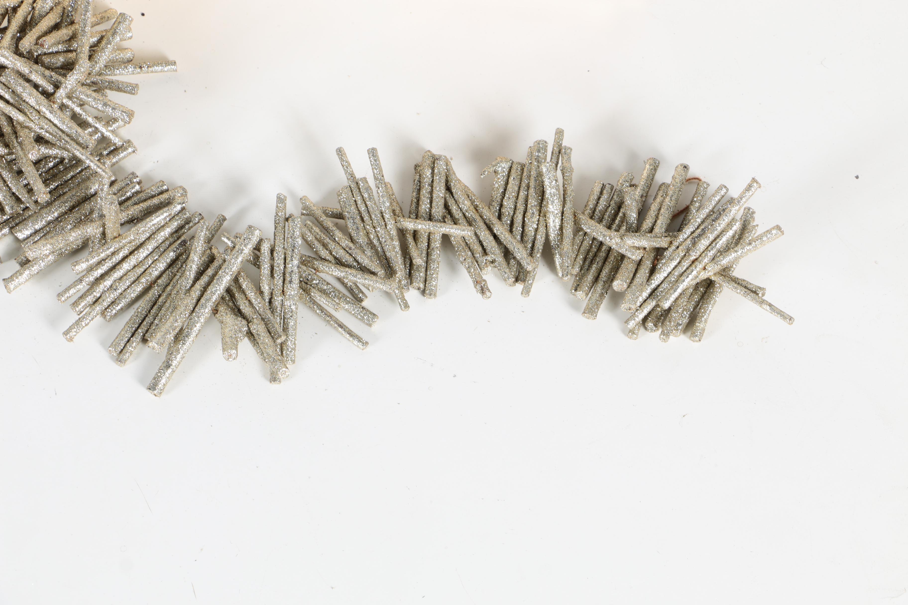 Vintage Kreb Glass Christmas Ornaments and Glitter Garland