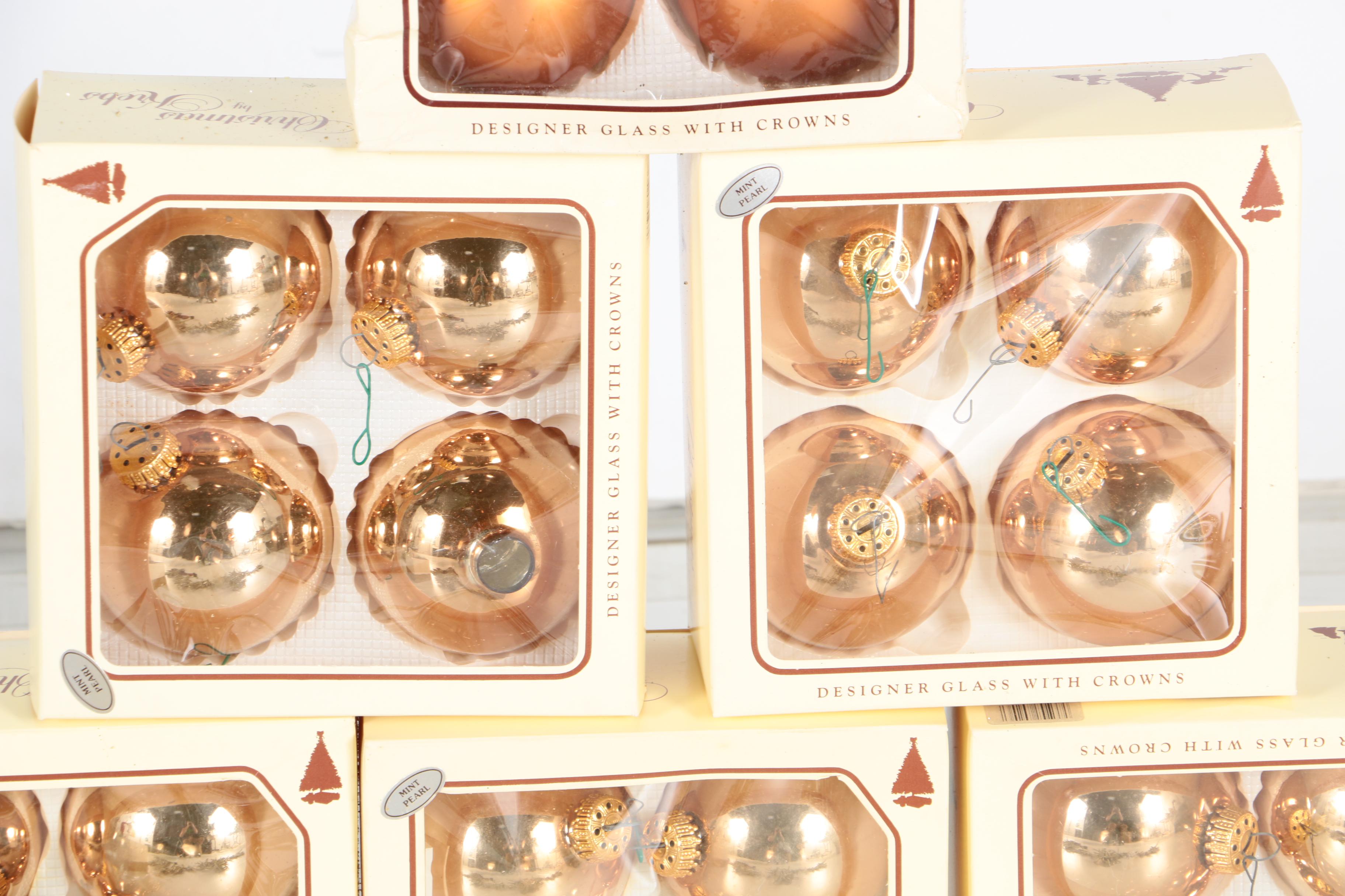 Vintage Kreb Glass Christmas Ornaments and Glitter Garland