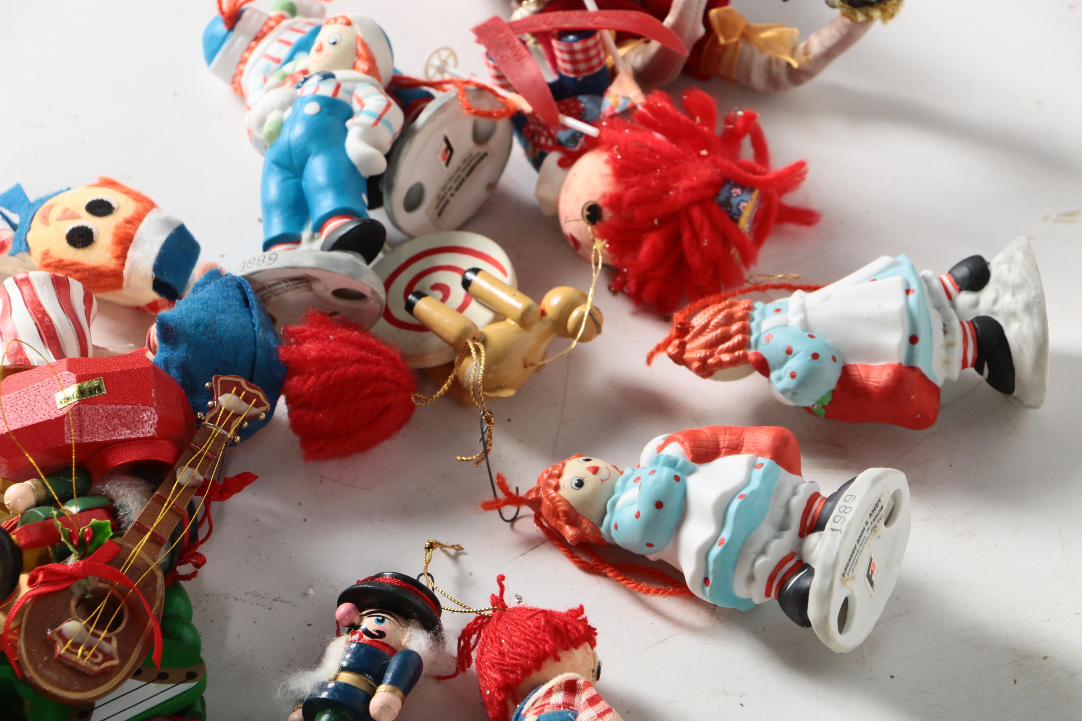 Vintage Kreb Glass Christmas Ornaments and Glitter Garland