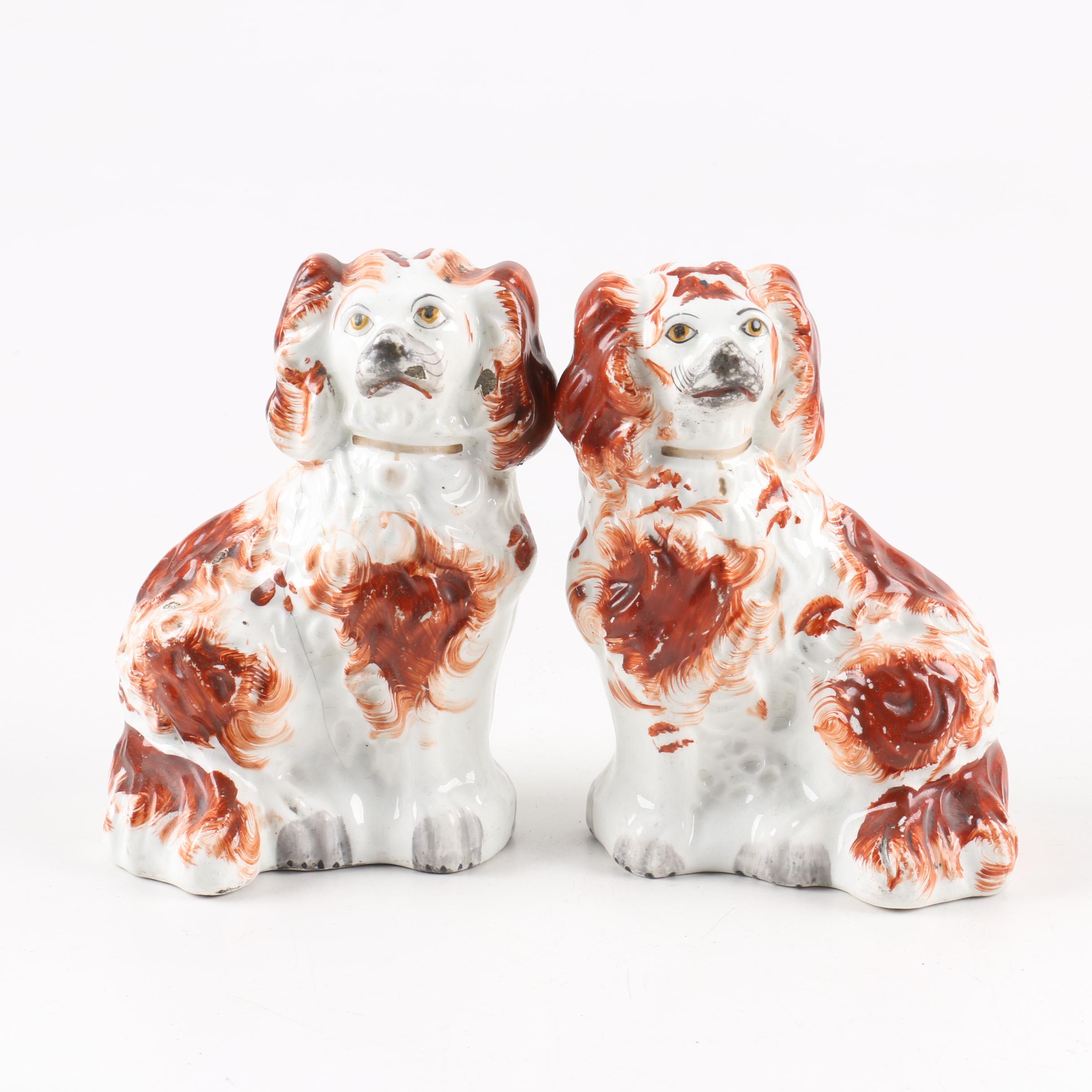 Antique Staffordshire Dog Figurines