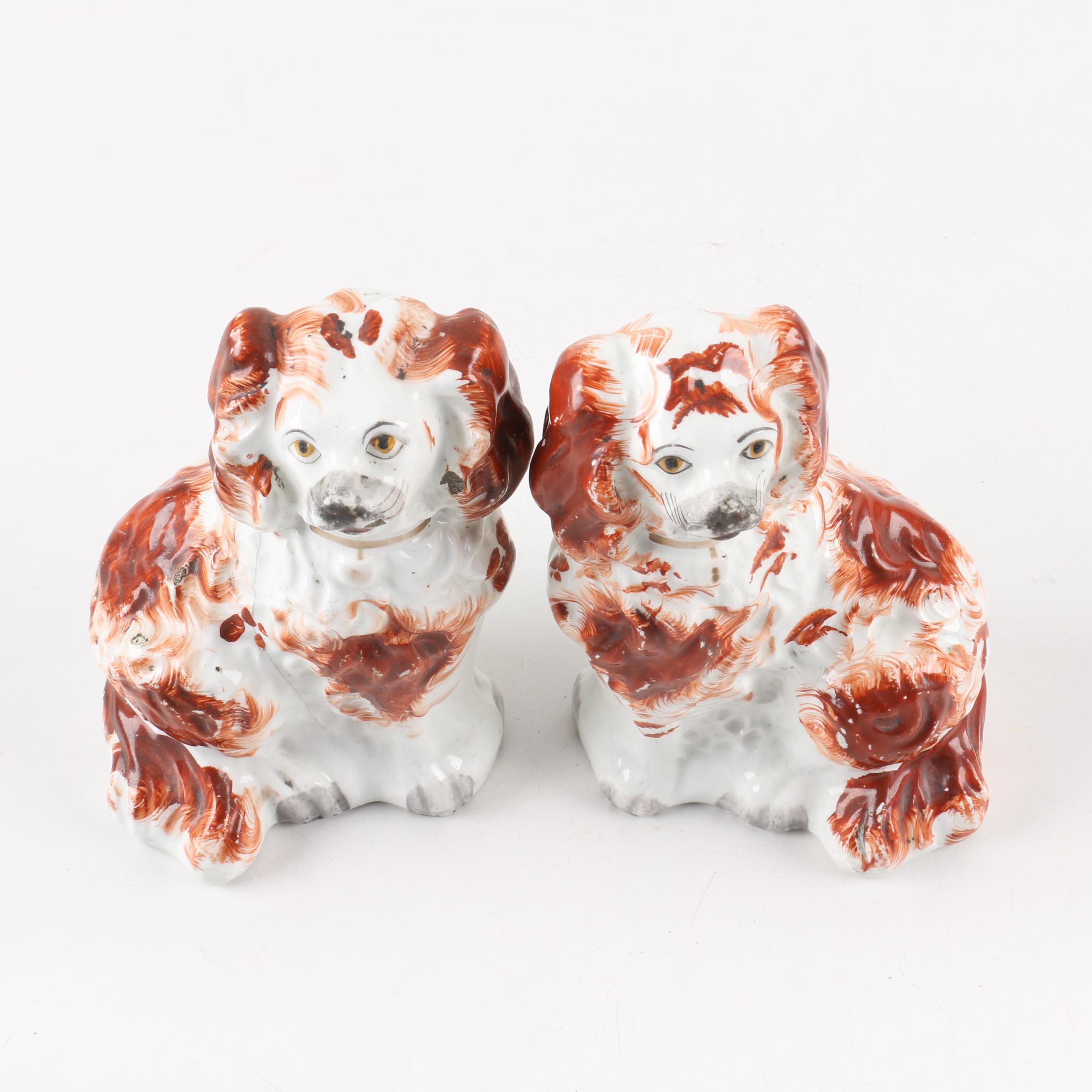 Antique Staffordshire Dog Figurines