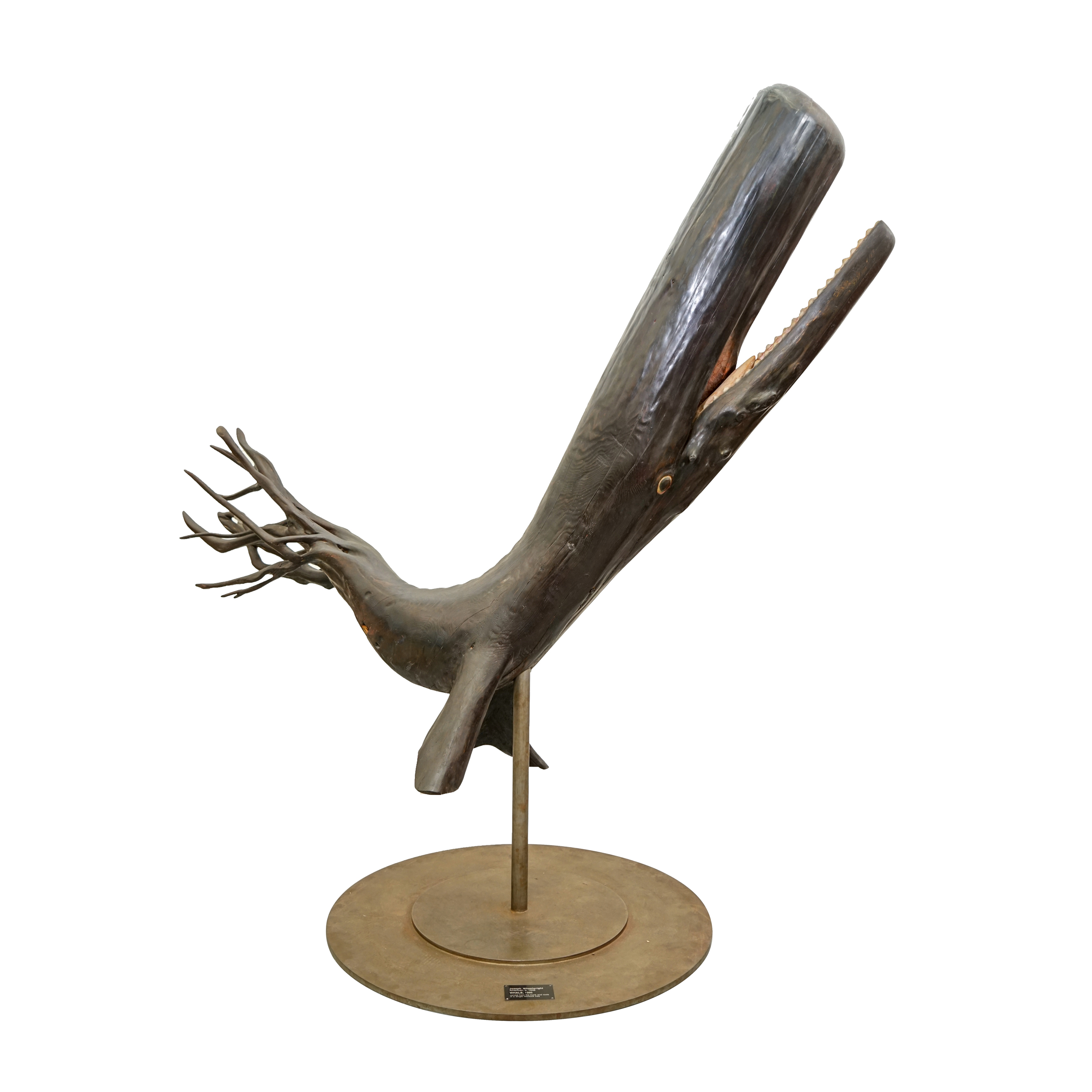 Impressive Carved Hemlock Whale Sculpture by Joseph Wheelwright
